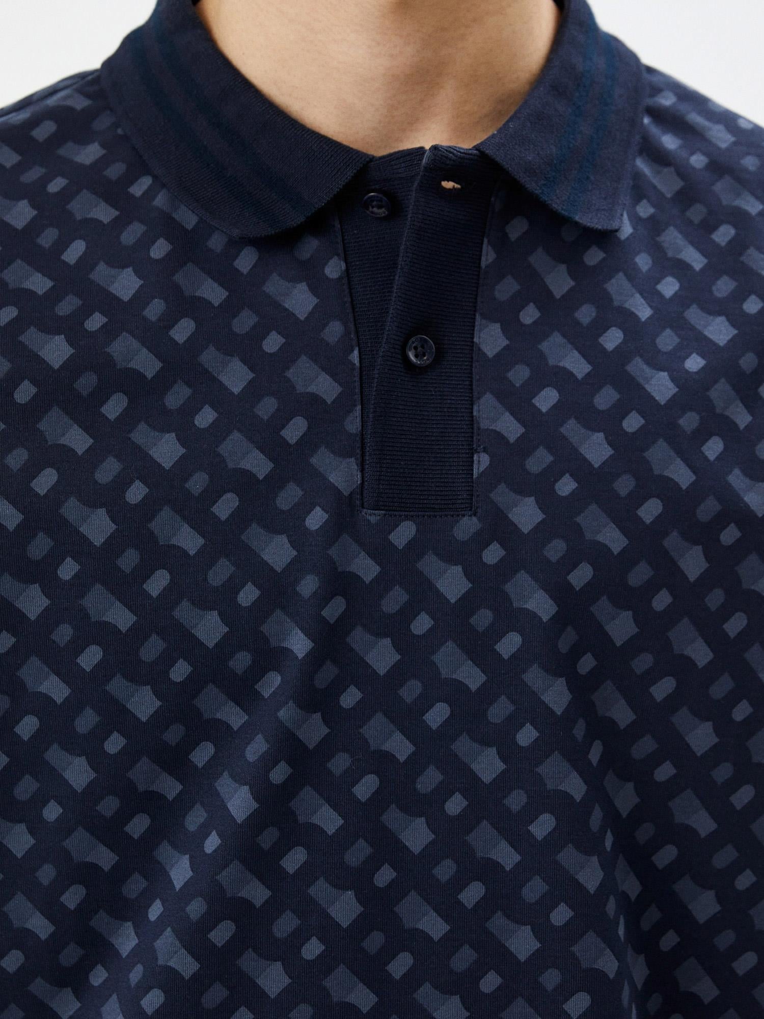 BOSS BOSS Erkek oversize fit Kısa Kollu düz Polo Yaka Mavi Polo Yaka T-Shirt 50486168-405