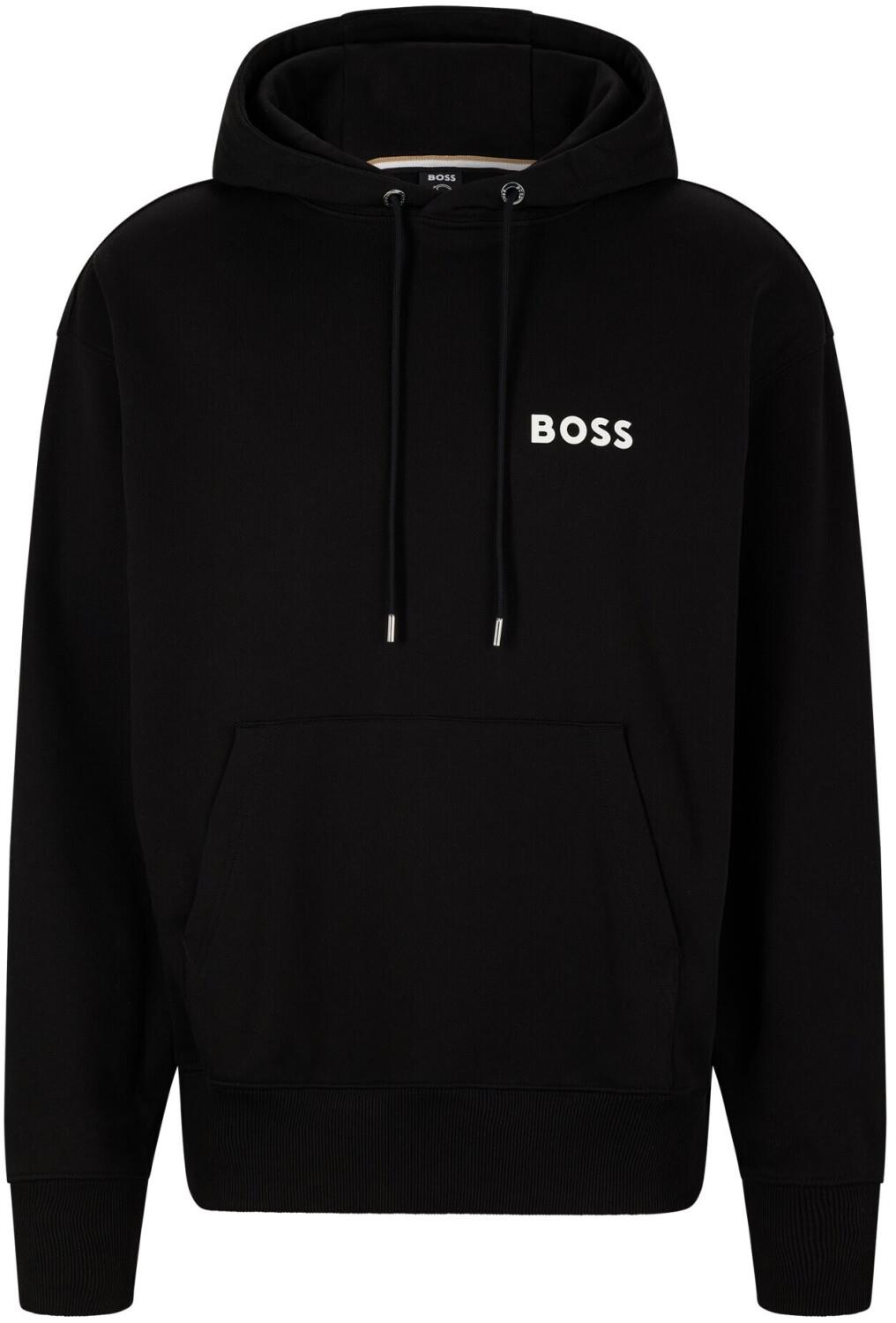 BOSS BOSS Erkek oversize fit Uzun Kollu Düz kapuşonlu yaka Siyah Sweatshirt 50472985-001