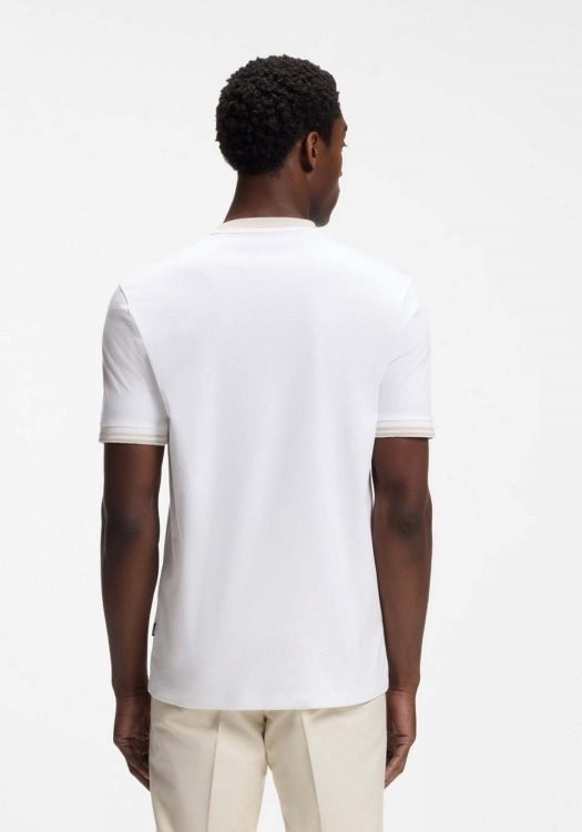 BOSS  BOSS Erkek Pamuklu Bisiklet Yaka Kısa Kollu Beyaz T-Shirt 50559667-100