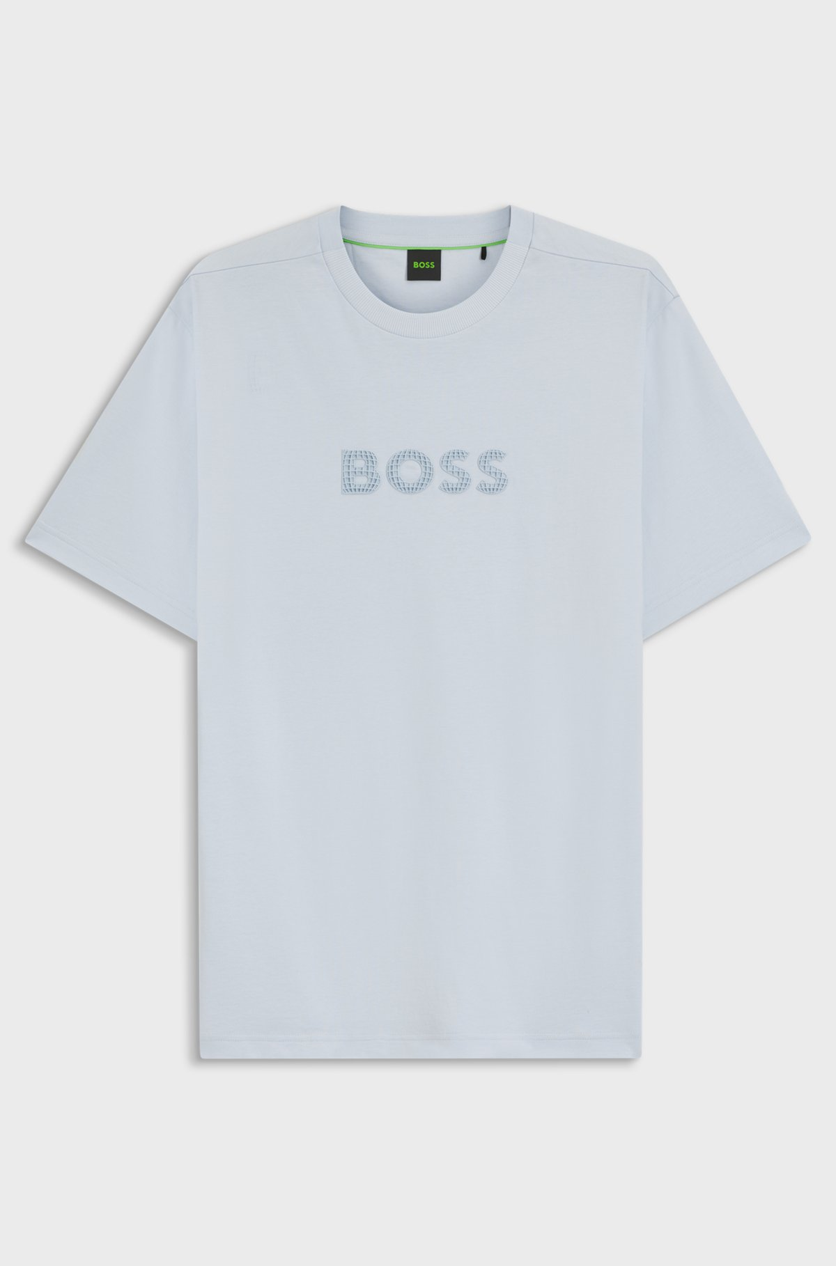 BOSS  BOSS Erkek Pamuklu Bisiklet Yaka Kısa Kollu Mavi T-Shirt 50559361-460