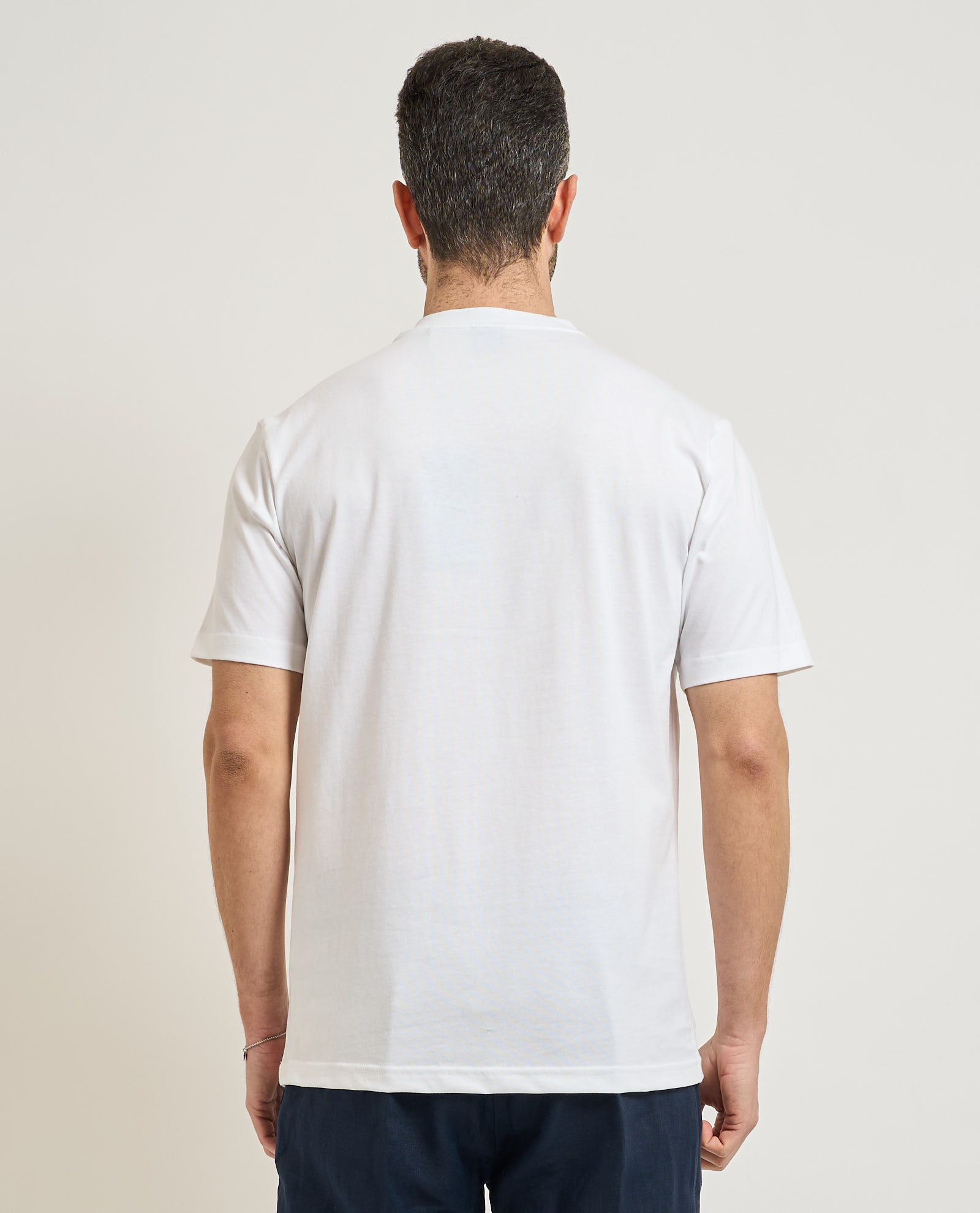 BOSS  BOSS Erkek Pamuklu Bisiklet Yaka Kısa Kollu Beyaz T-Shirt 50559361-100