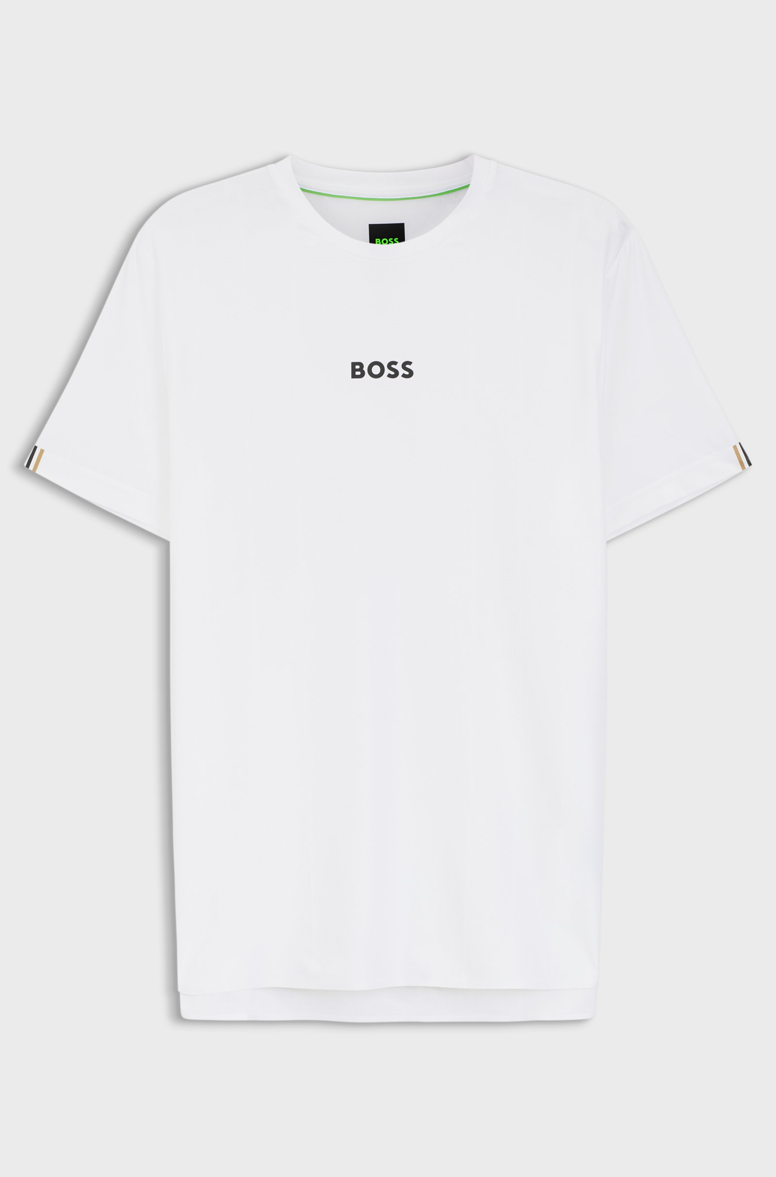 BOSS  BOSS Erkek Pamuklu Bisiklet Yaka Kısa Kollu Beyaz T-Shirt 50559199-100