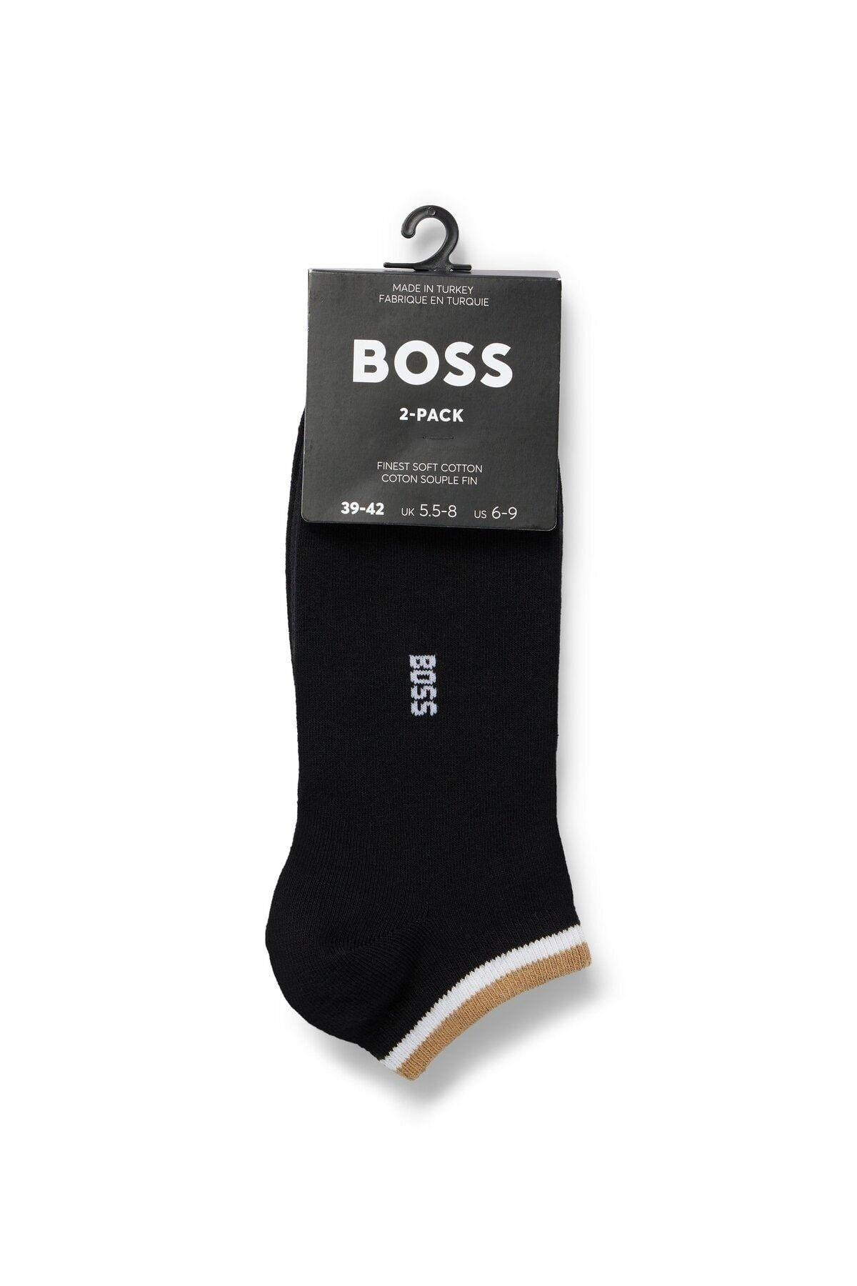 BOSS BOSS Erkek Pamuklu Logolu Dokuma Kumaş Siyah Çorap 50491192-001
