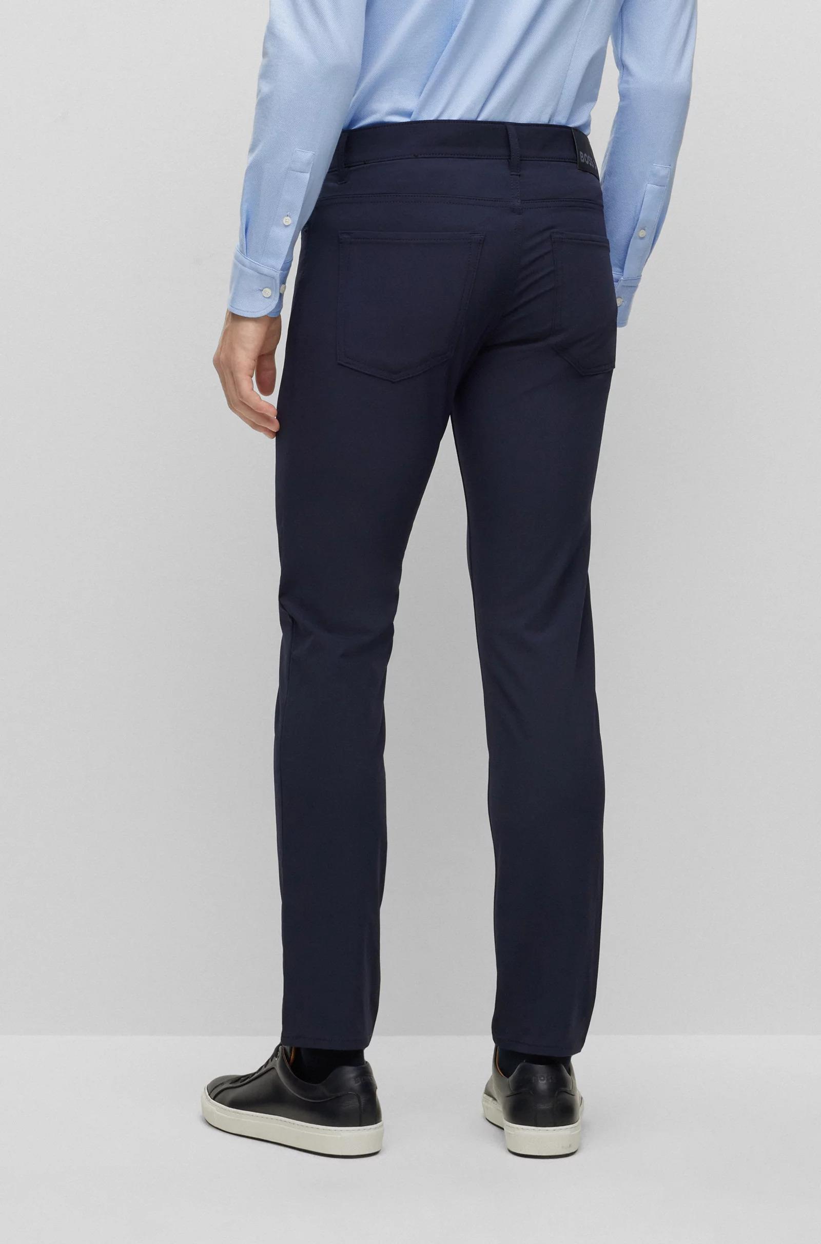 BOSS BOSS Erkek Pamuklu Normal Bel 5 Cepli Düğmeli Lacivert Jeans 50495631-404