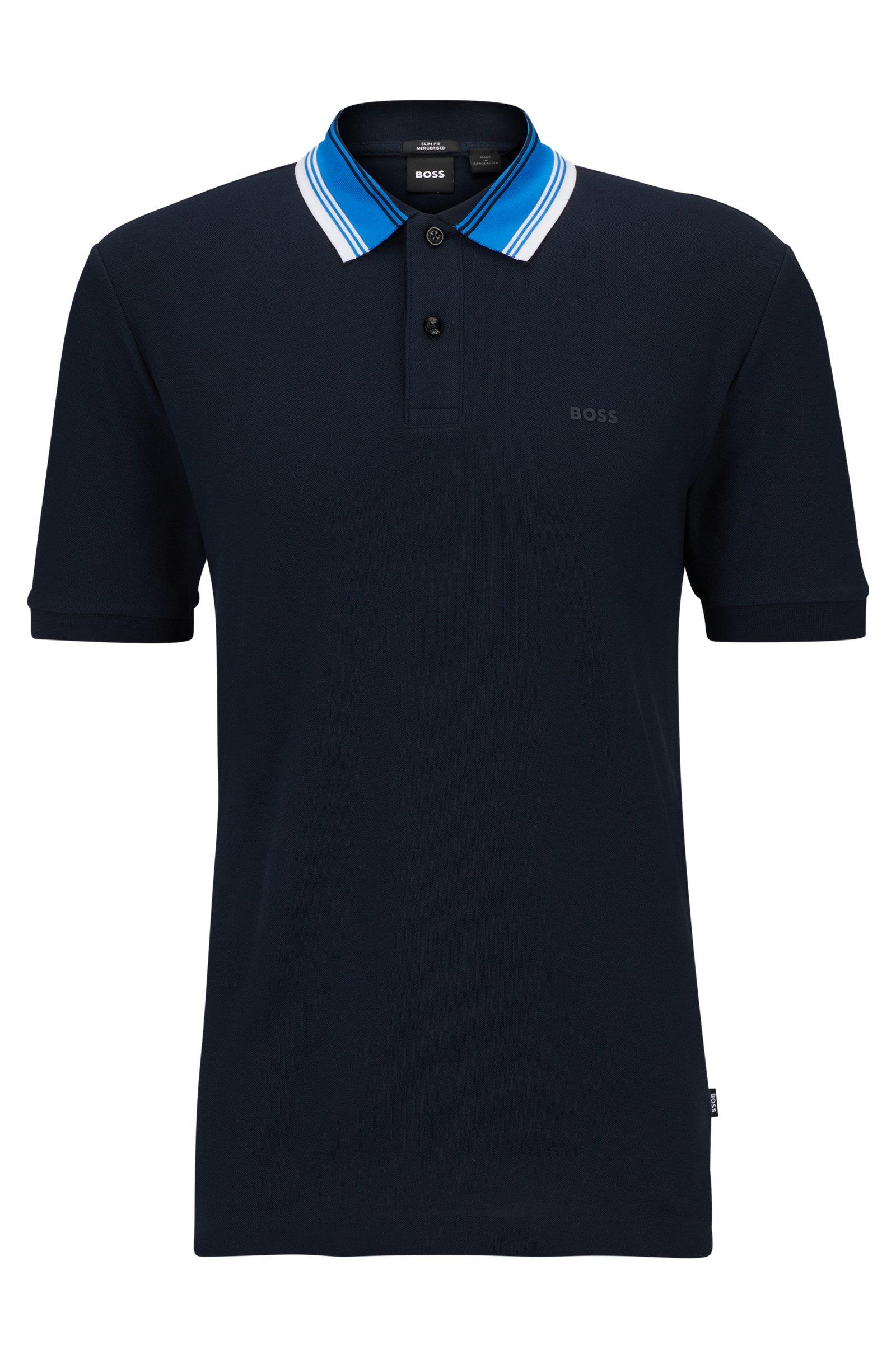 BOSS BOSS Erkek Pamuklu Polo Yaka Kısa Kollu Günlük Kullanım Lacivert Polo Yaka T-Shirt 50495709-404