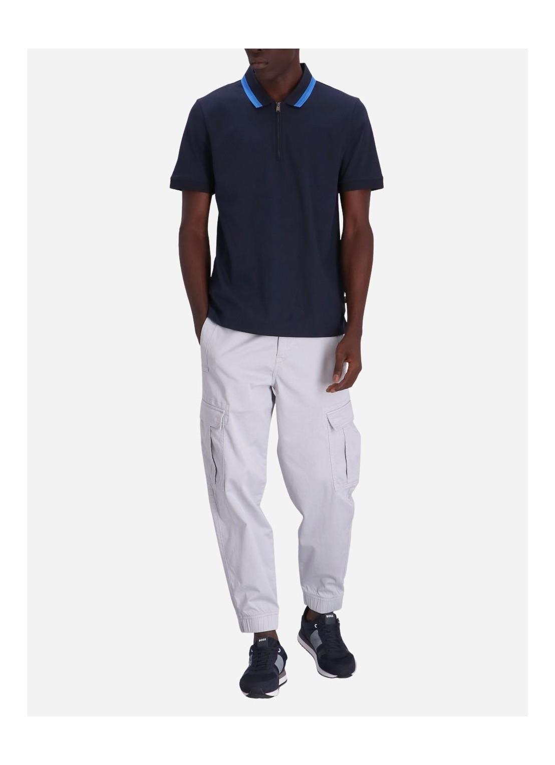BOSS BOSS Erkek Pamuklu Polo Yaka Kısa Kollu Günlük Kullanım Lacivert Polo Yaka T-Shirt 50494662-404
