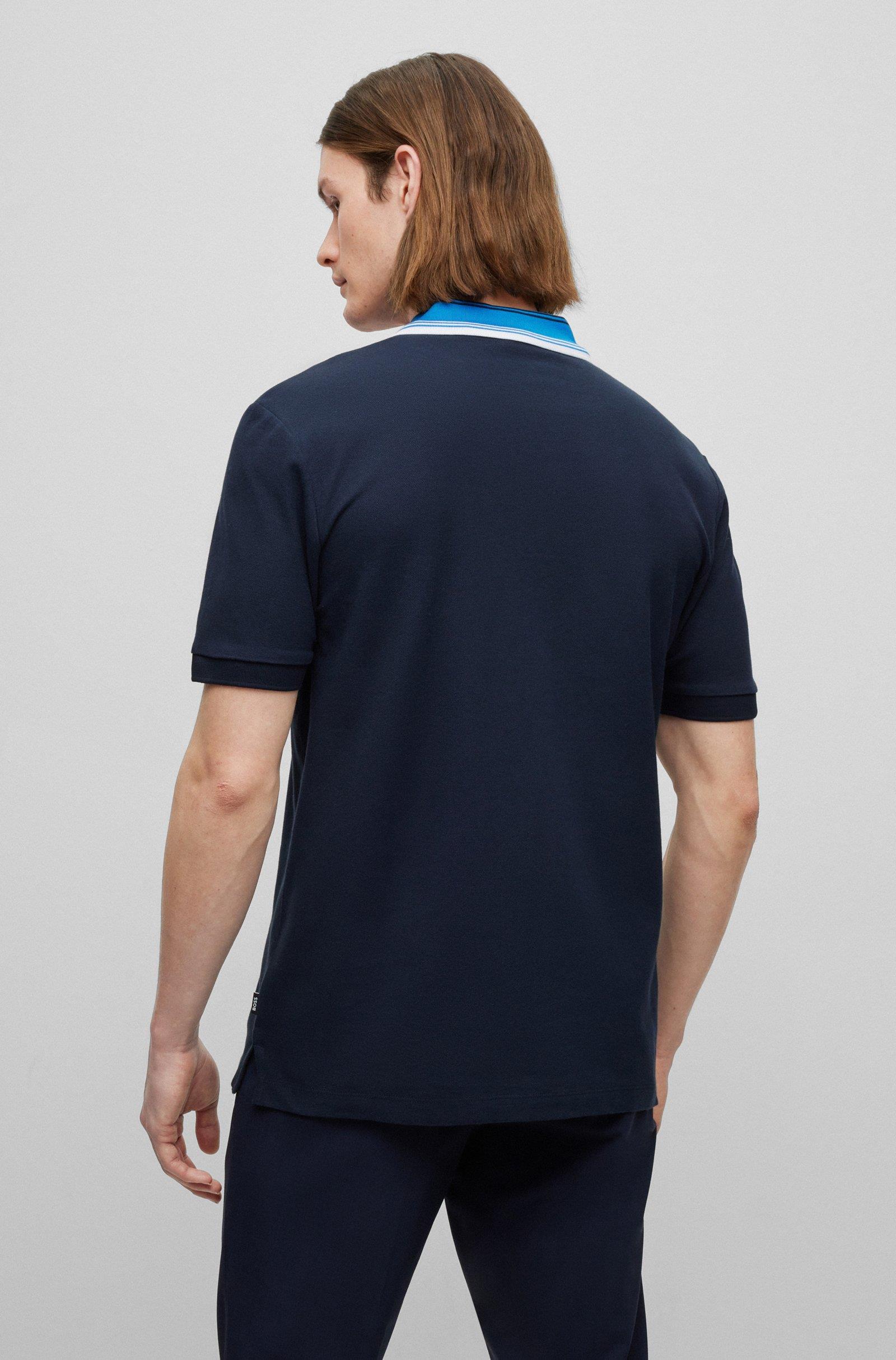 BOSS BOSS Erkek Pamuklu Polo Yaka Kısa Kollu Günlük Kullanım Lacivert Polo Yaka T-Shirt 50495709-404