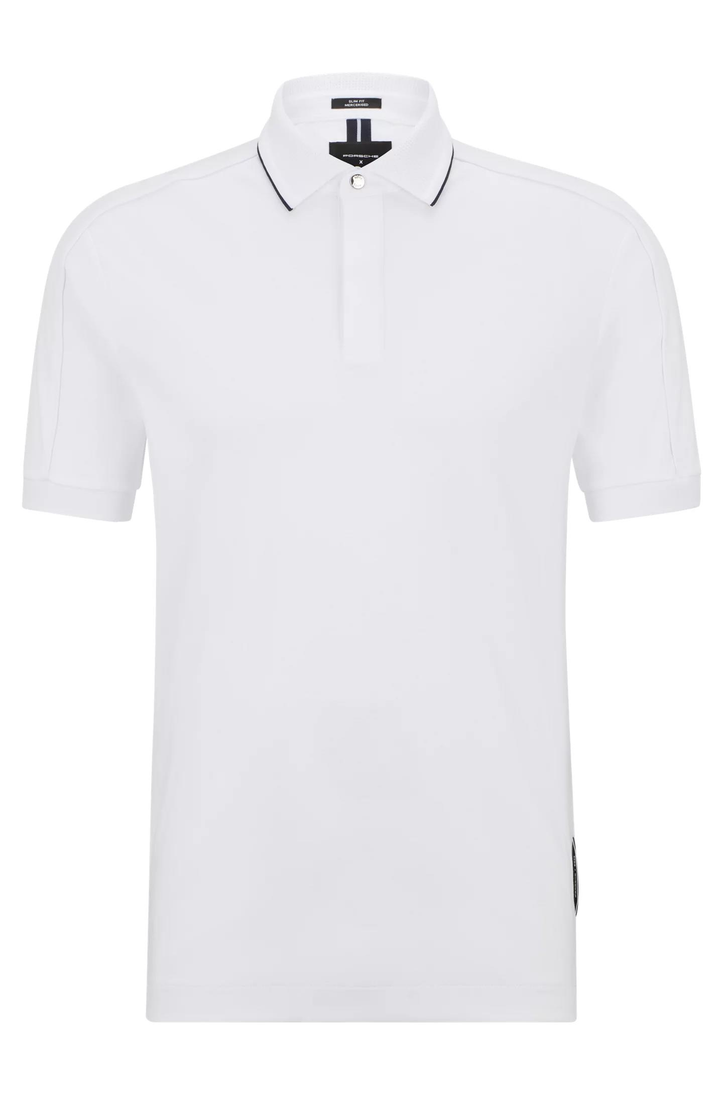 BOSS BOSS Erkek Pamuklu Polo Yaka Kısa Kollu Günlük Kullanım Beyaz Polo Yaka T-Shirt 50486203-100