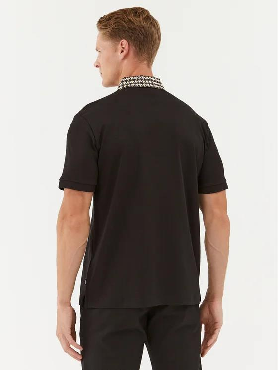 BOSS BOSS Erkek Pamuklu Polo Yaka Kısa Kollu Günlük Kullanım Siyah Polo Yaka T-Shirt 50499220-001