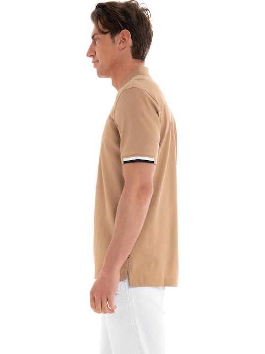 BOSS  BOSS Erkek Pamuklu Polo Yakalı Düğme Kapamalı Kısa Kollu Bej1 T-Shirt 50467113-260