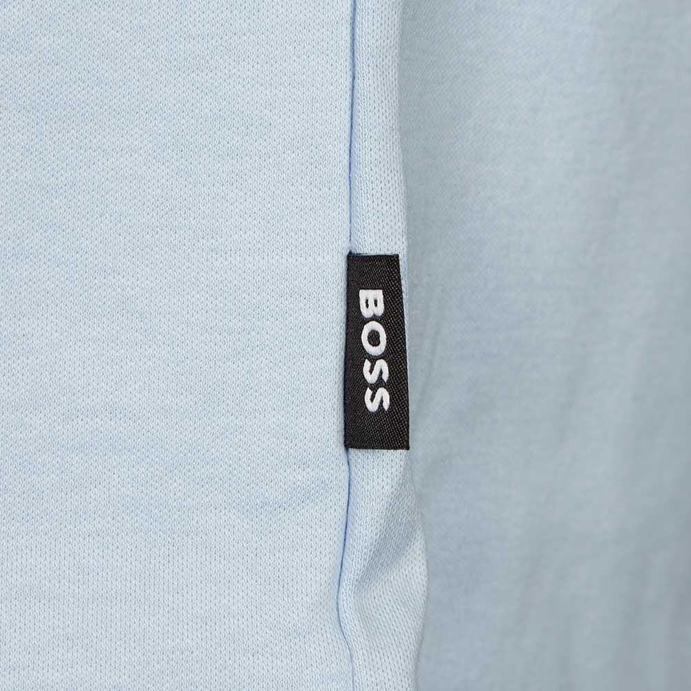 BOSS BOSS Erkek Pamuklu Polo Yakalı Düğme Kapamalı Kısa Kollu Açık Mavi Polo Yaka T-Shirt 50513366-450