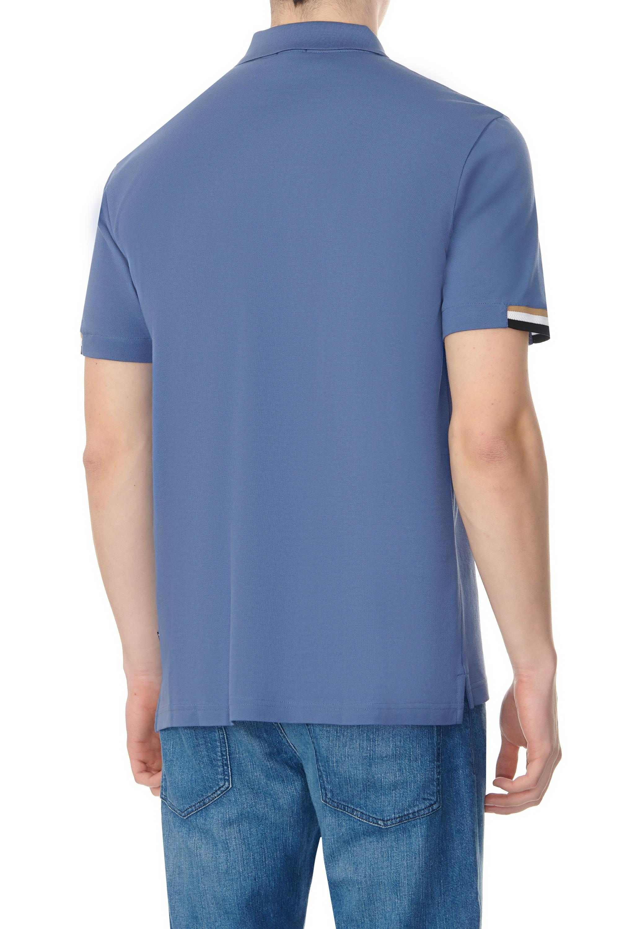 BOSS BOSS Erkek Pamuklu Polo Yakalı Düğme Kapamalı Kısa Kollu Lacivert1 Polo Yaka T-Shirt 50467113-479