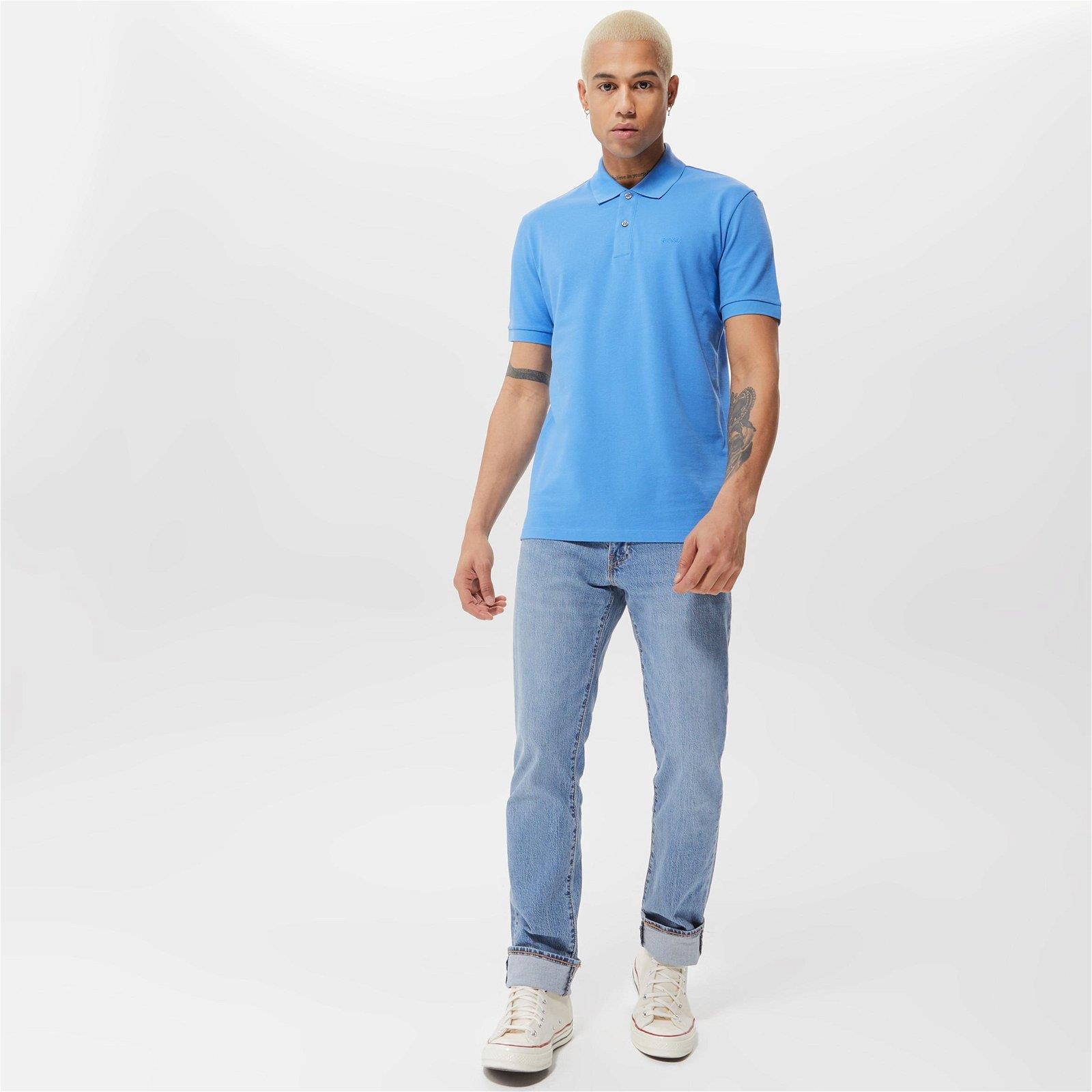 BOSS BOSS Erkek Pamuklu Polo Yakalı Düğme Kapamalı Kısa Kollu Haki Polo Yaka T-Shirt 50468301-420