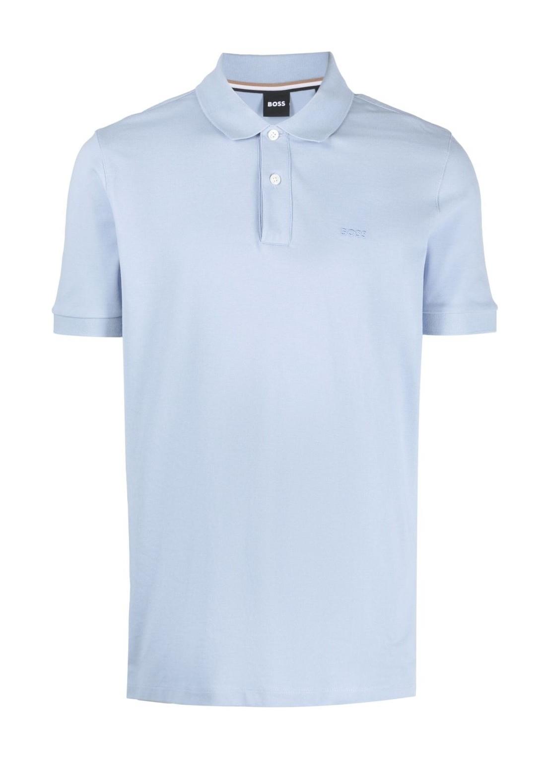 BOSS BOSS Erkek Pamuklu Polo Yakalı Düğme Kapamalı Kısa Kollu Mavi2 Polo Yaka T-Shirt 50468301-492