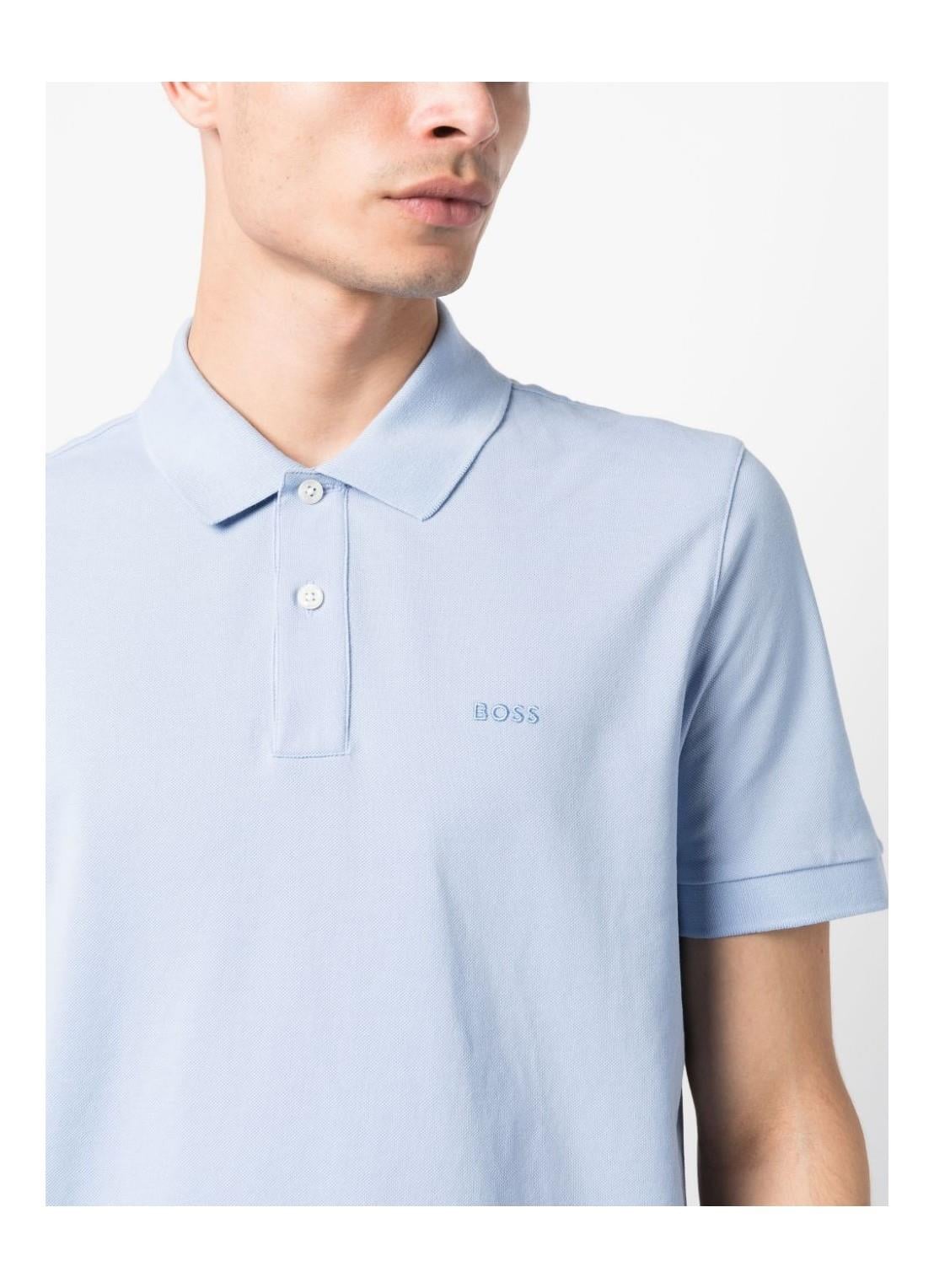 BOSS BOSS Erkek Pamuklu Polo Yakalı Düğme Kapamalı Kısa Kollu Mavi2 Polo Yaka T-Shirt 50468301-492