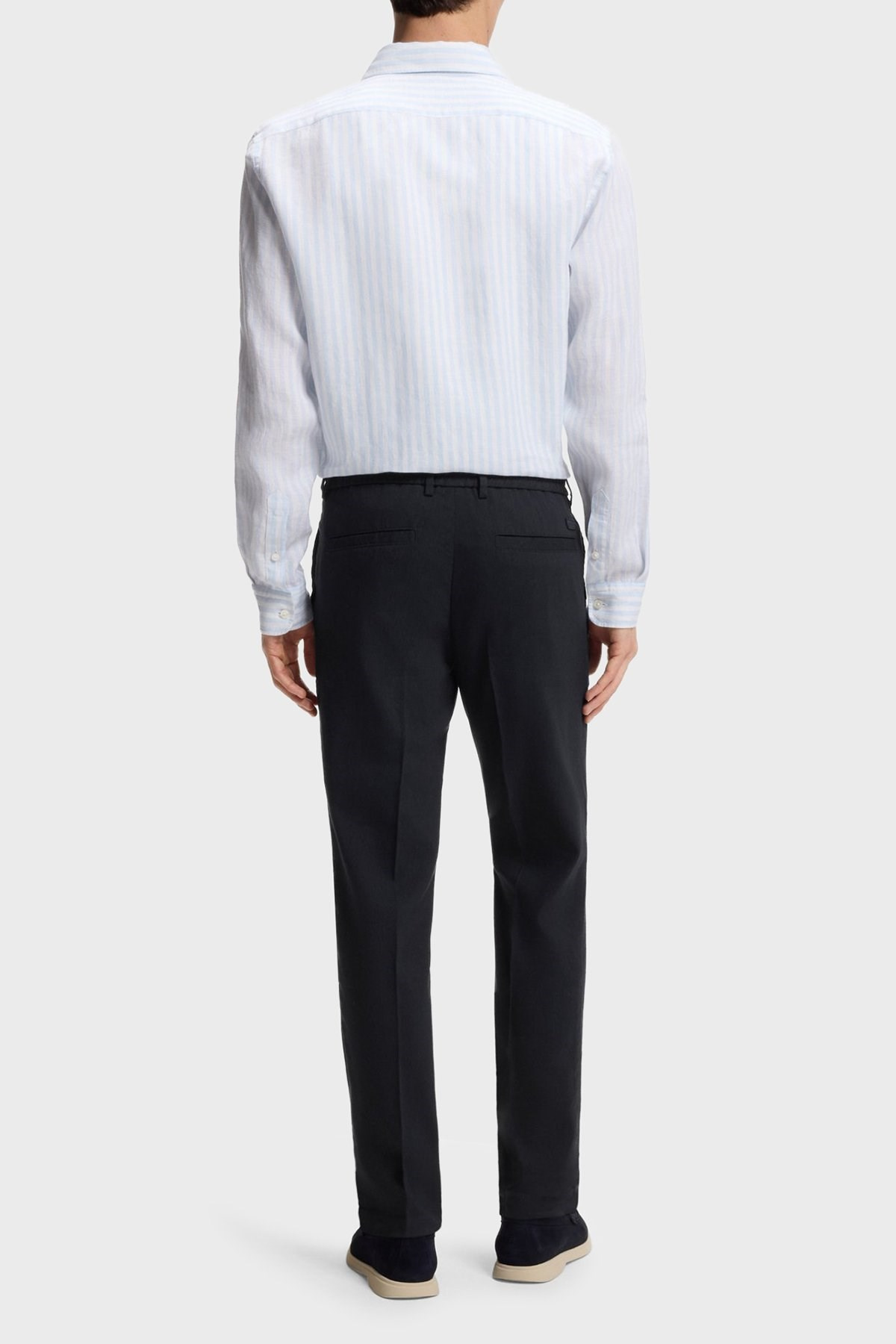 BOSS  BOSS Erkek Pamuklu Regular Fit Normal Bel Daralan Paça Lacivert Pantolon 50557859-405