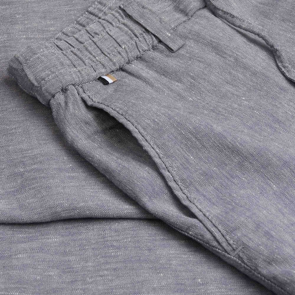 BOSS  BOSS Erkek Pamuklu Regular Fit Normal Bel Daralan Paça Gri Pantolon 50557859-466