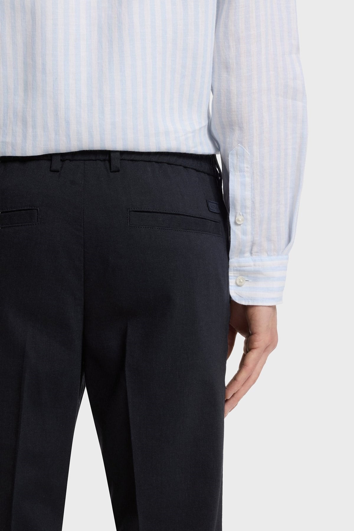 BOSS  BOSS Erkek Pamuklu Regular Fit Normal Bel Daralan Paça Lacivert Pantolon 50557859-405