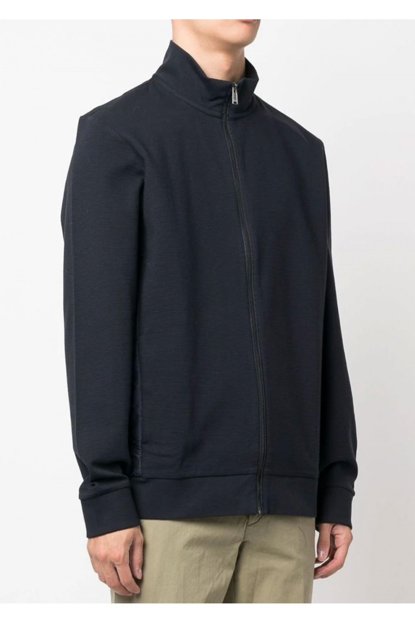 BOSS BOSS Erkek Pamuklu Uzun Kol Dokuma Günlük Kullanım Lacivert Sweatshirt 50490955-404
