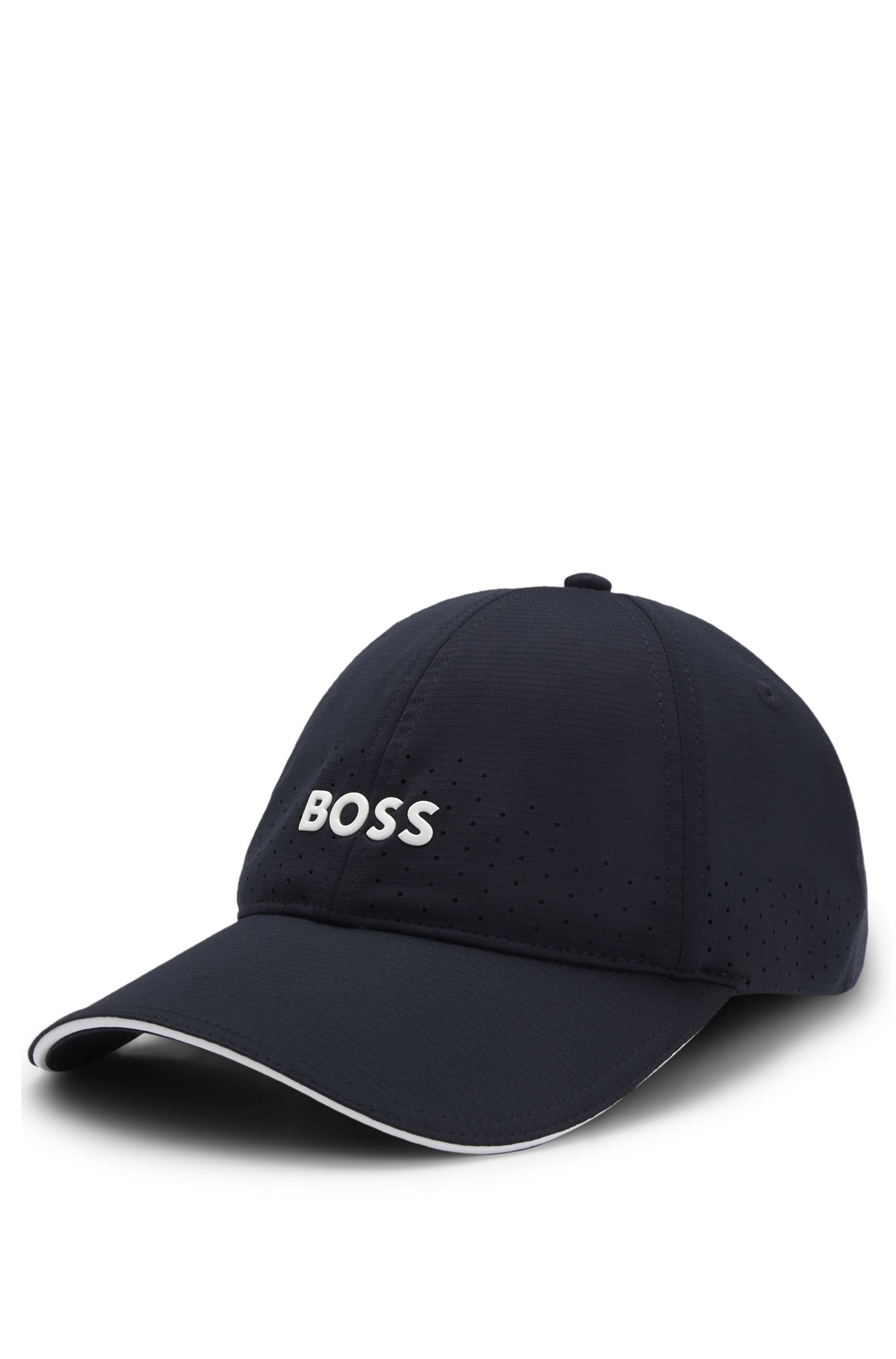 BOSS  BOSS Erkek Parlak Kabartma Logolu Desenli Lacivert Şapka 50560377-402