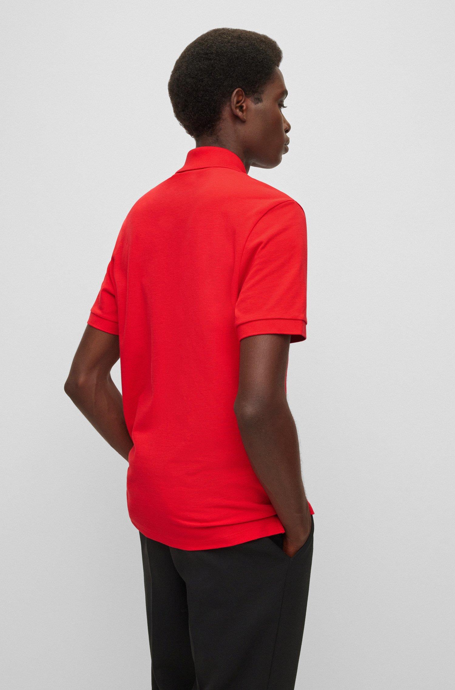 BOSS BOSS Erkek Polo Yaka Regular Fit Pamuklu Kısa Kollu Kırmızı Polo Yaka T-Shirt 50468362-617