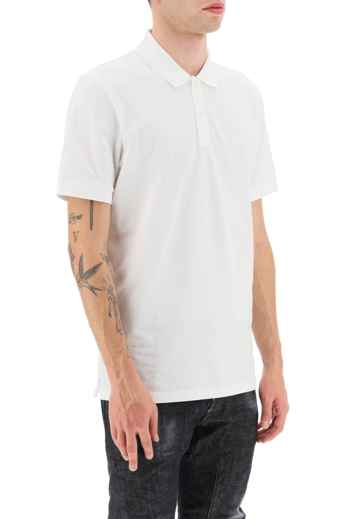 BOSS BOSS Erkek Polo Yaka Regular Fit Pamuklu Kısa Kollu Beyaz Polo Yaka T-Shirt 50468362-100