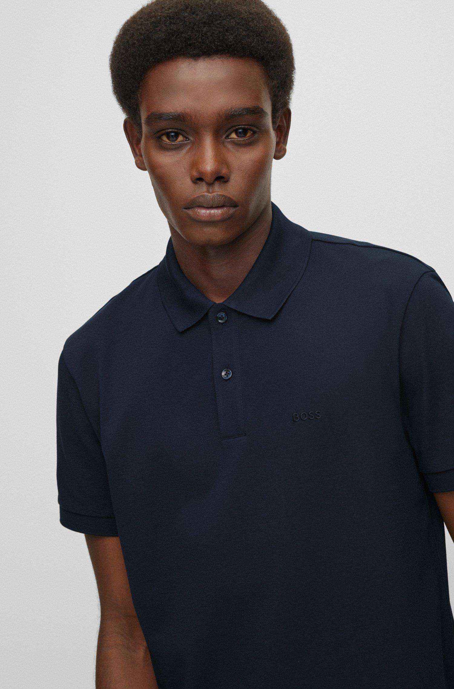 BOSS BOSS Erkek Polo Yaka Regular Fit Pamuklu Kısa Kollu Lacivert Polo Yaka T-Shirt 50468362-404