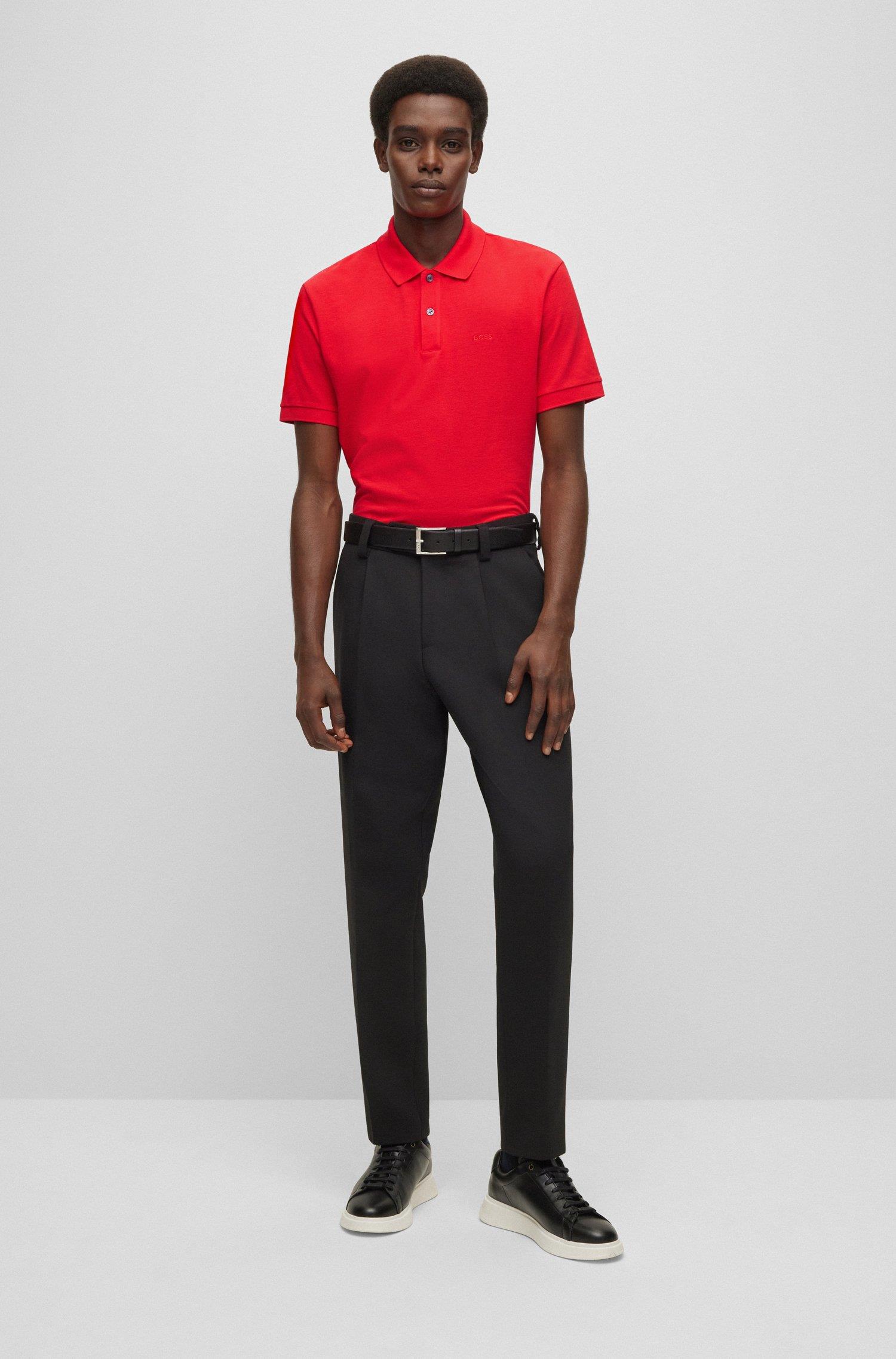 BOSS BOSS Erkek Polo Yaka Regular Fit Pamuklu Kısa Kollu Kırmızı Polo Yaka T-Shirt 50468362-617