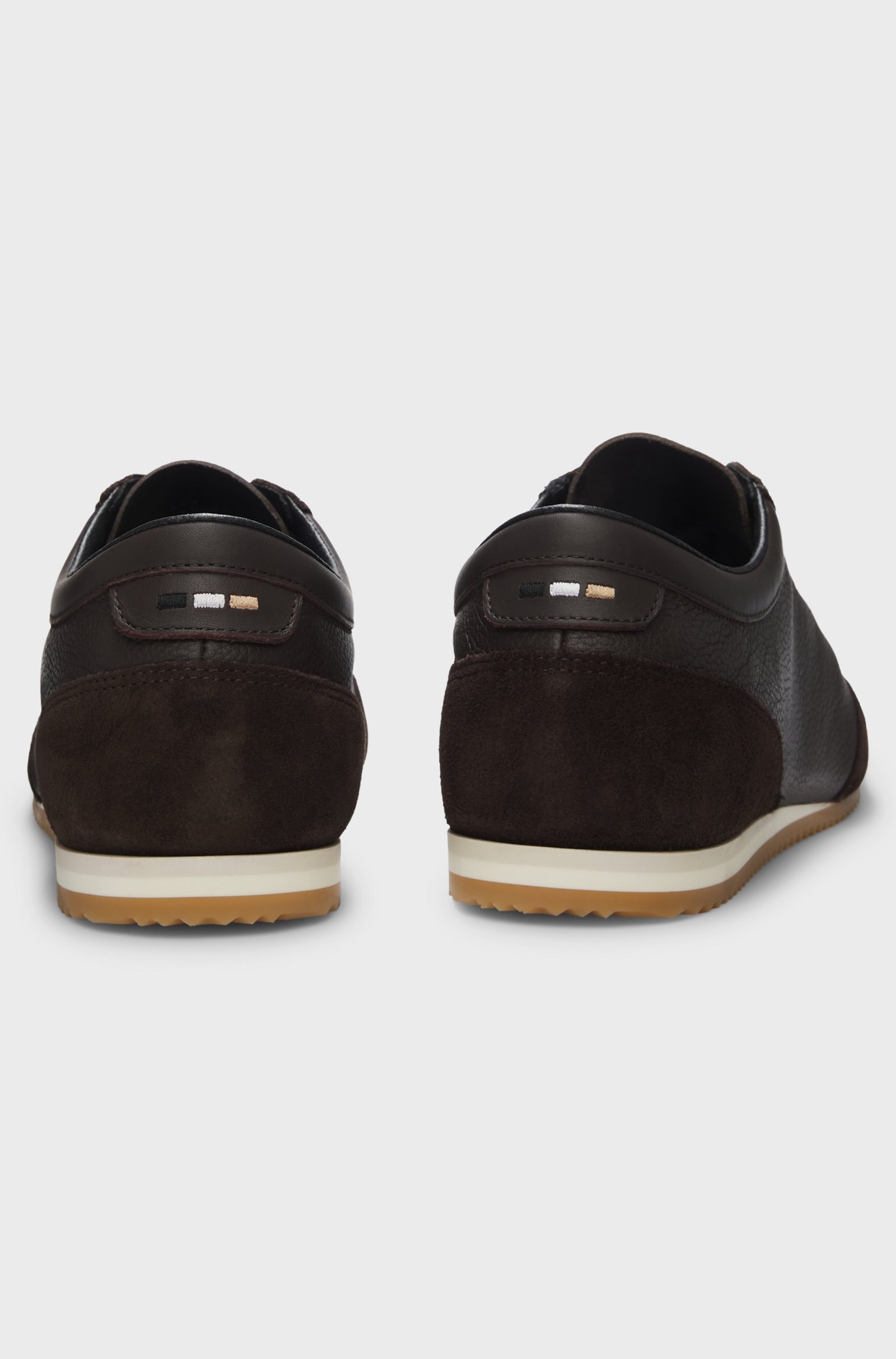 BOSS  BOSS Erkek Rahat Taban Marka Logolu Bağcıklı Kahverengi Sneaker 50568463-202