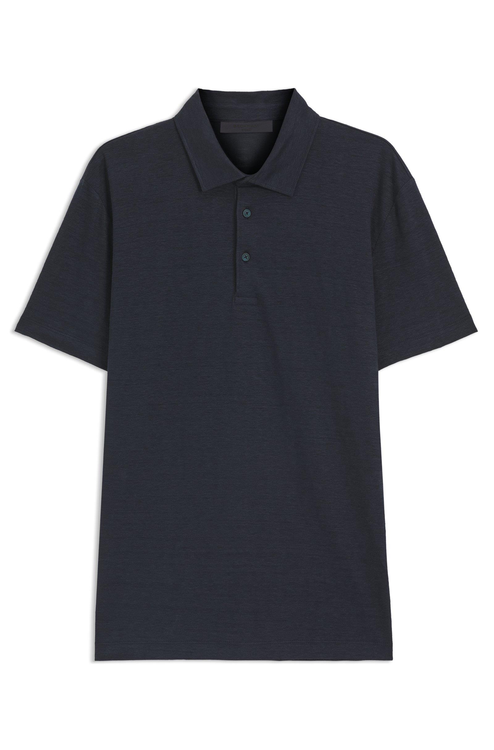 BOSS BOSS Erkek Regular Fit %100 Keten Kısa Kollu Lacivert Polo Yaka T-Shirt 50552246-408