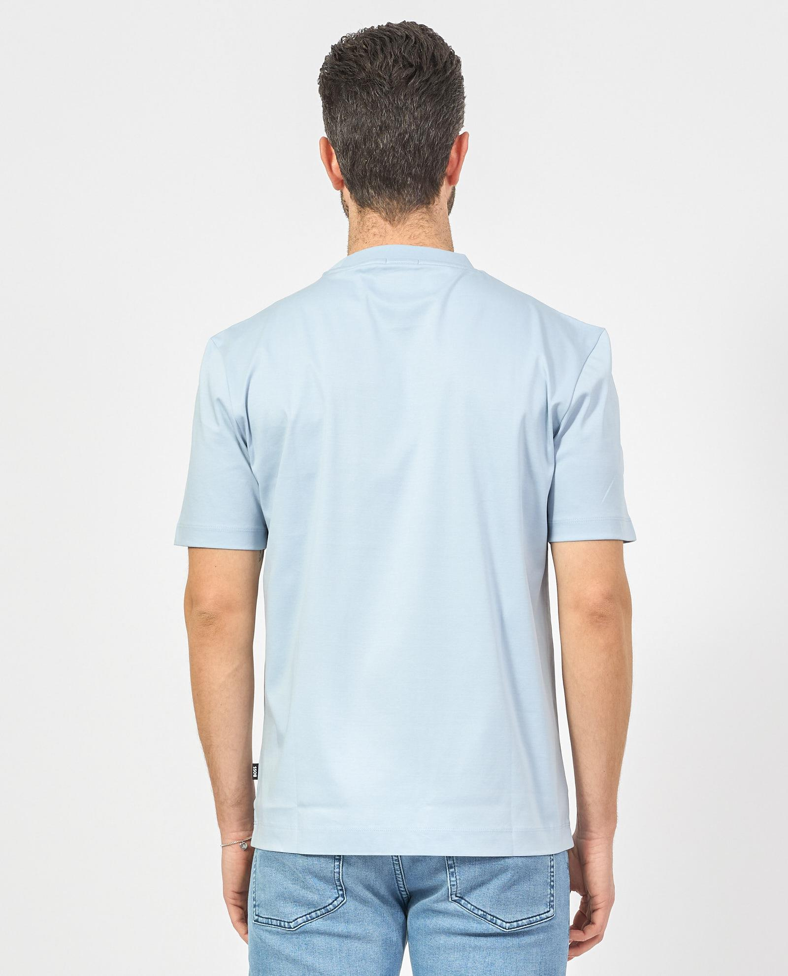 BOSS BOSS Erkek Regular Fit Bisiklet Yaka Marka Logolu Mavi T-Shirt 50520298-454