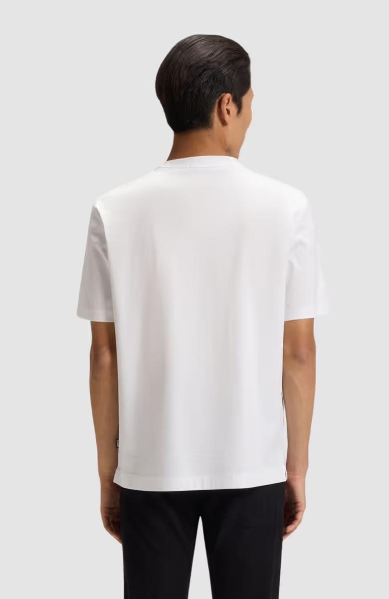 BOSS  BOSS Erkek Regular Fit Bisiklet Yaka Marka Logolu Ekru T-Shirt 50520298-103