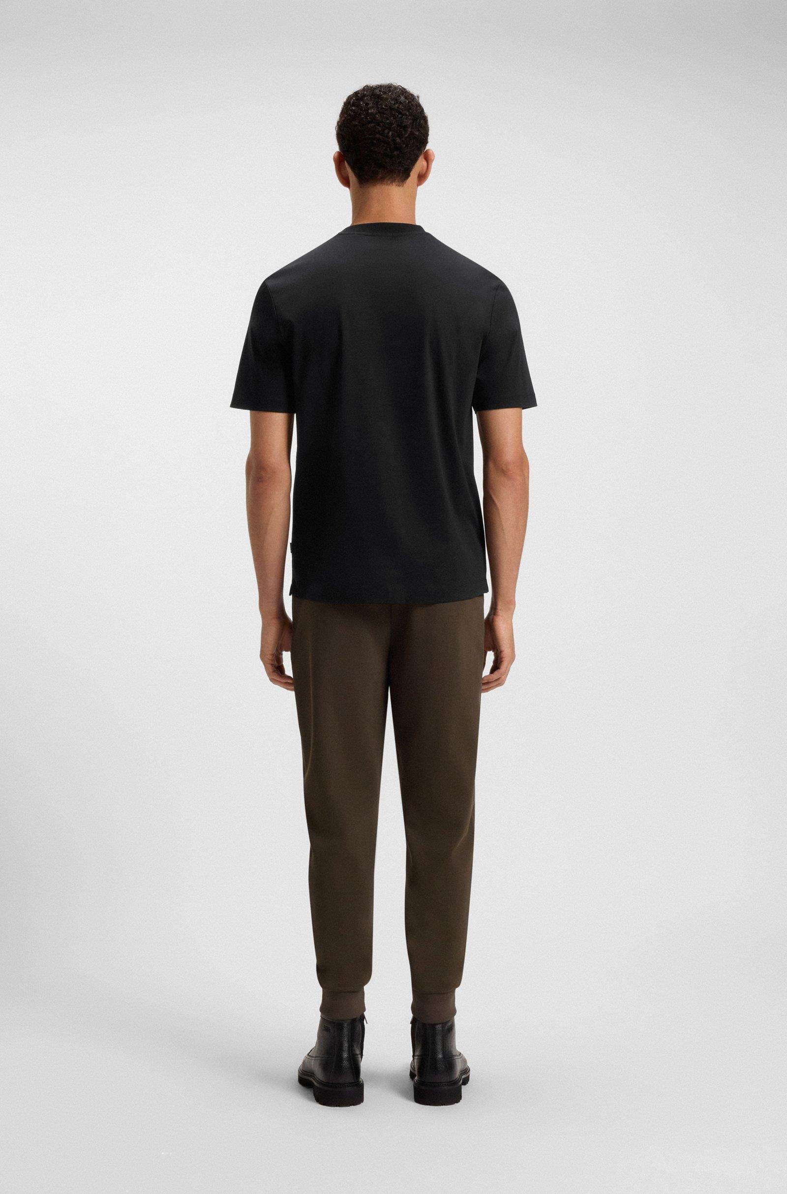 BOSS  BOSS Erkek Regular Fit Bisiklet Yaka Marka Logolu Siyah1 T-Shirt 50520298-002