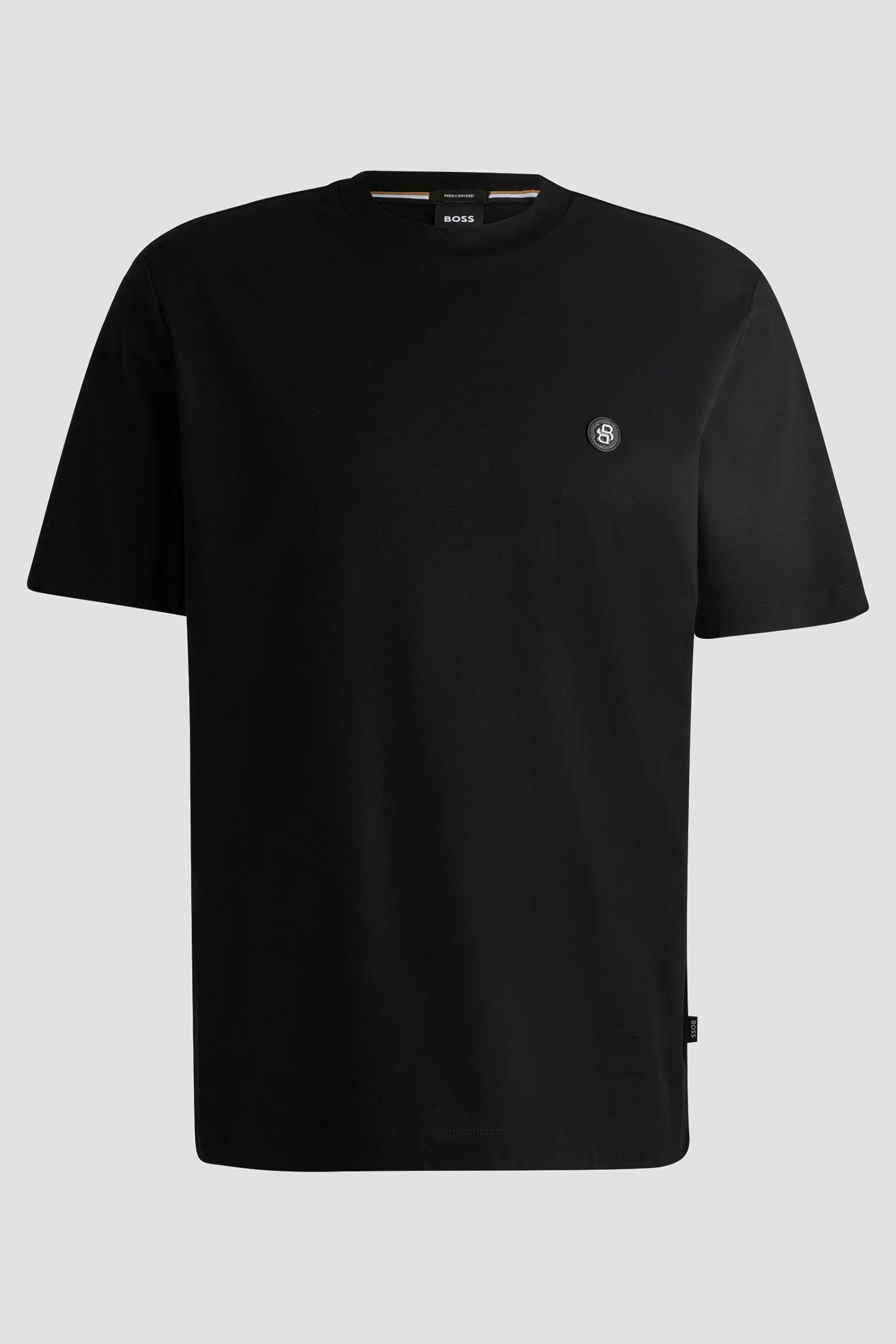 BOSS BOSS Erkek Regular Fit Bisiklet Yaka Marka Logolu Siyah T-Shirt 50520298-001