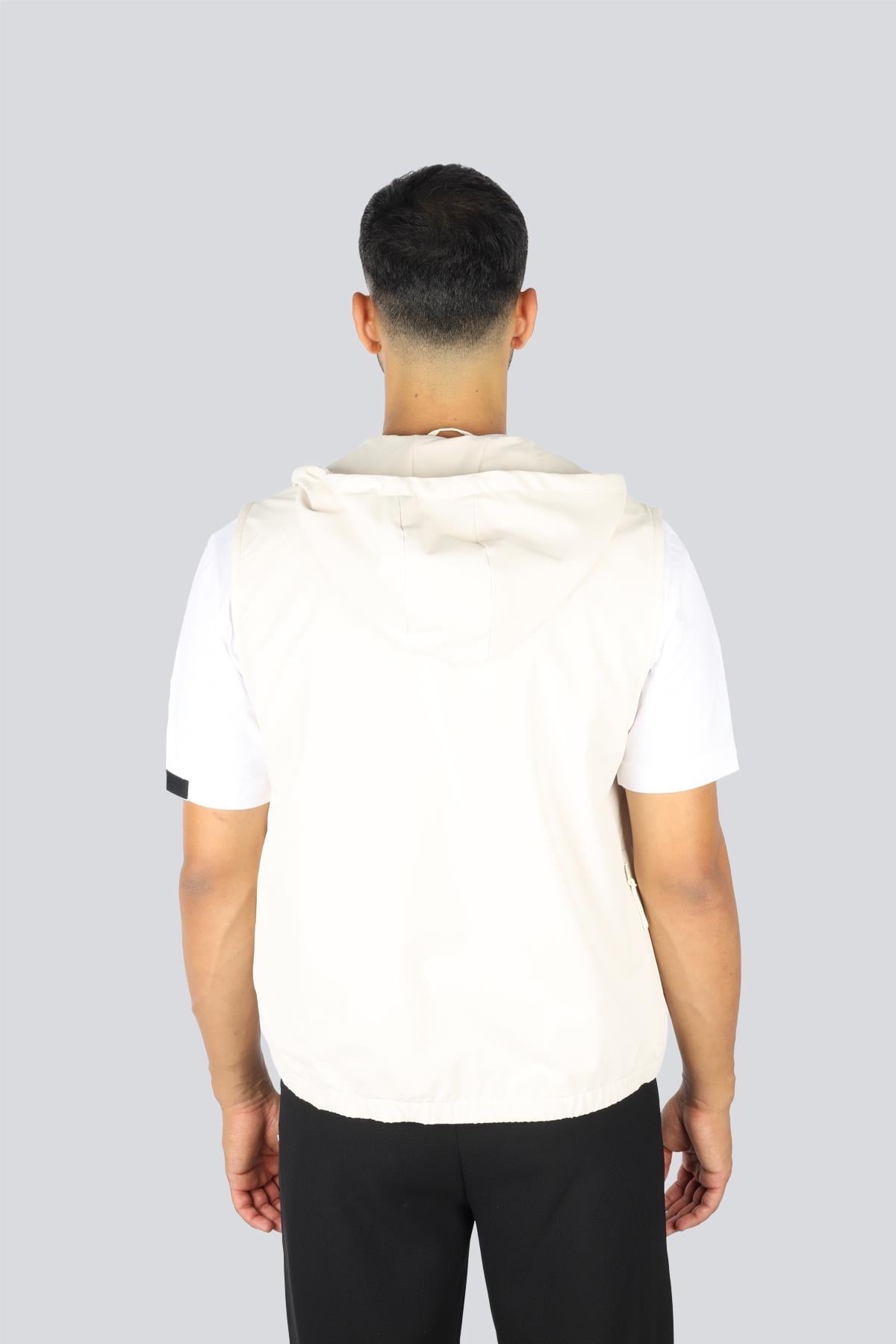 BOSS BOSS Erkek Regular Fit Kapüşonlu Fermuarlı Ekru Ceket 50543587-131