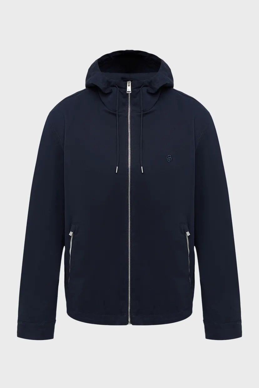BOSS  BOSS Erkek Regular Fit Kapüşonlu Yaka Uzun Kollu Lacivert Mont 50564188-404