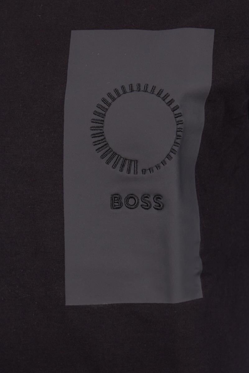 BOSS BOSS Erkek regular fit Kısa Kollu Düz Bisiklet Yaka Siyah T-Shirt 50494361-001