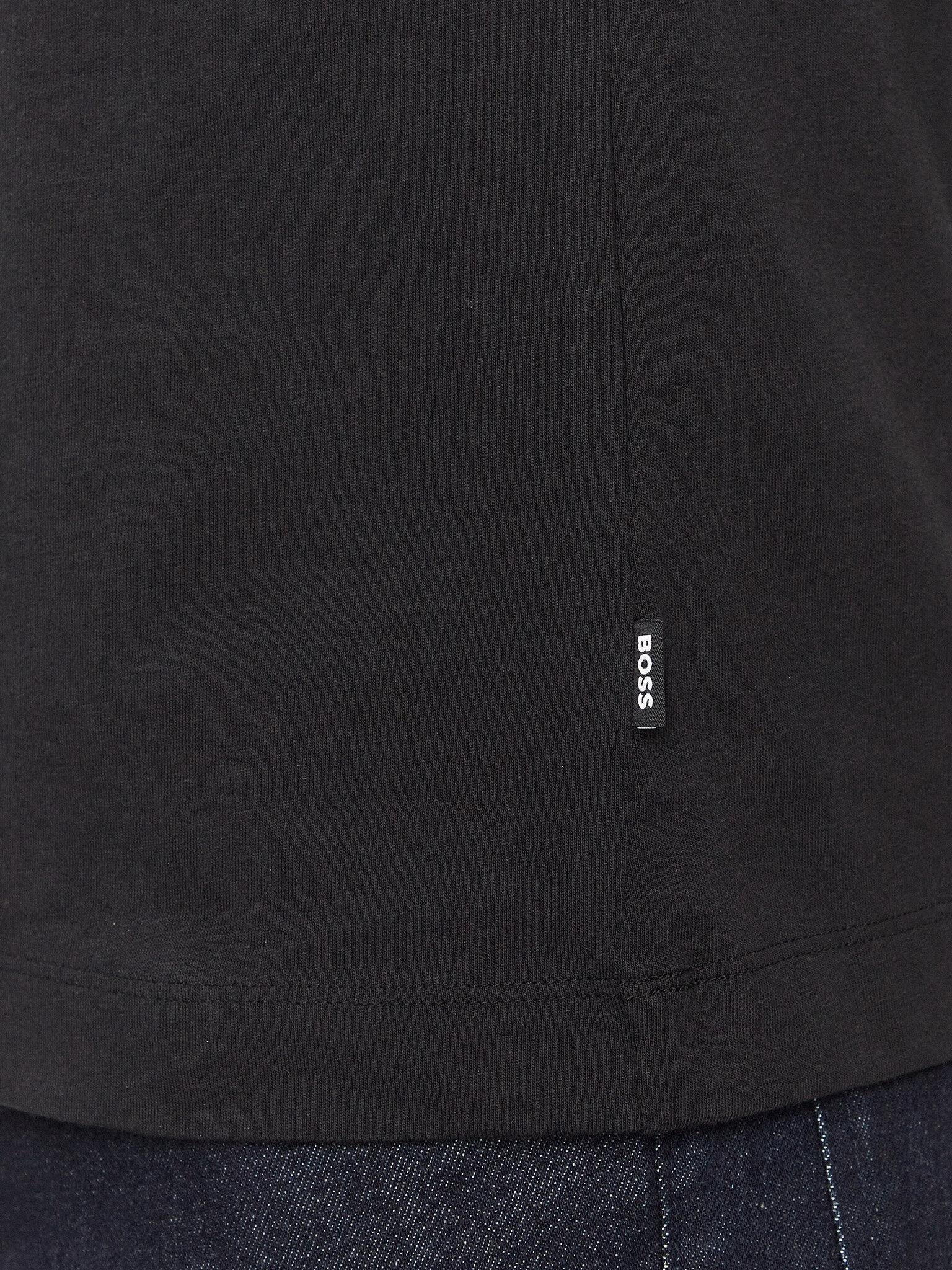 BOSS BOSS Erkek regular fit Kısa Kollu Düz Bisiklet Yaka Siyah T-Shirt 50501097-001