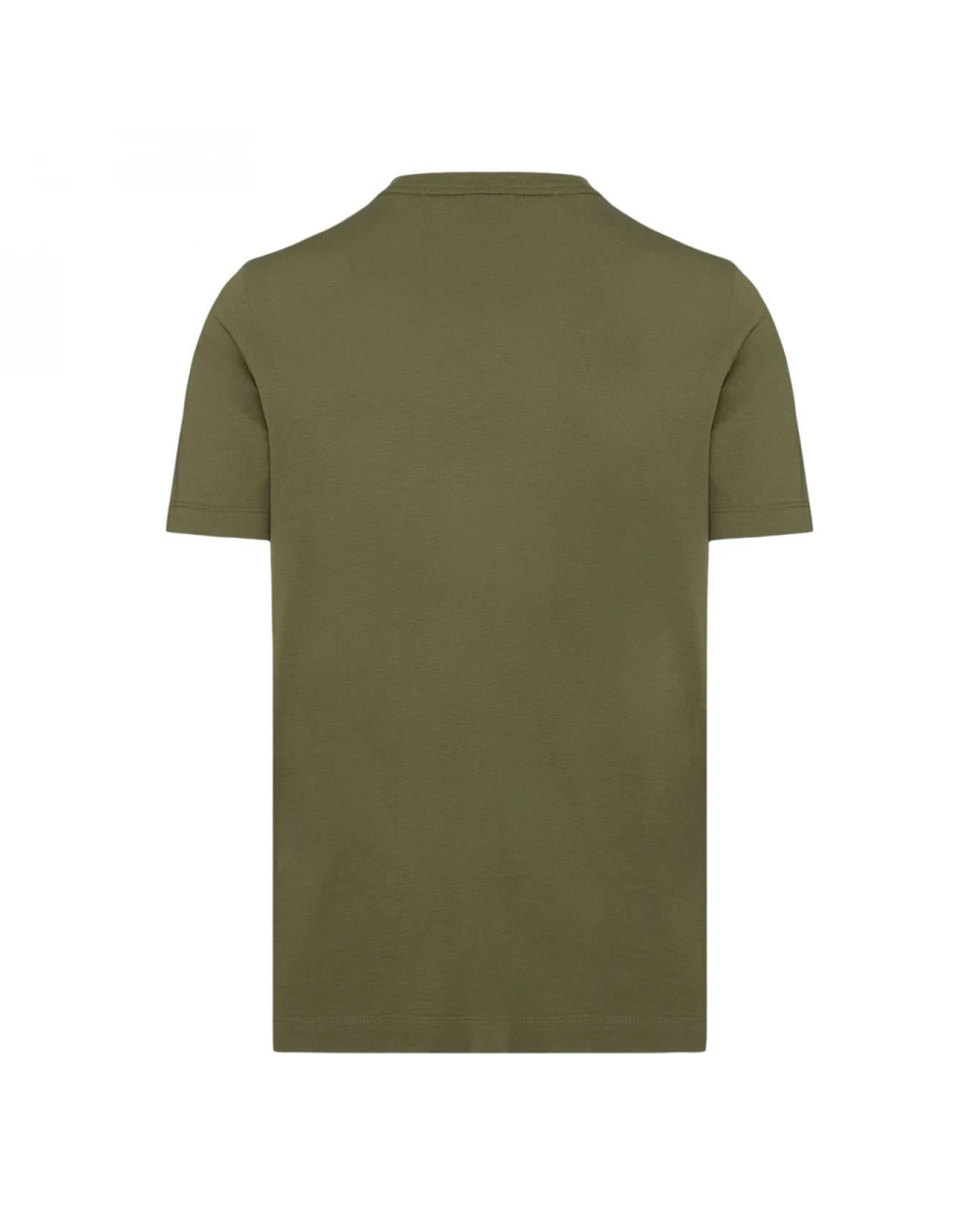 BOSS BOSS Erkek regular fit Kısa Kollu Düz Bisiklet Yaka Haki T-Shirt 50468347-311