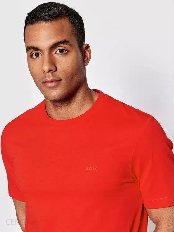 BOSS BOSS Erkek regular fit Kısa Kollu Düz Bisiklet Yaka Kırmızı T-Shirt 50468347-628