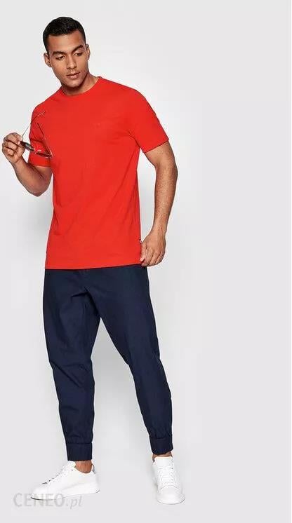 BOSS BOSS Erkek regular fit Kısa Kollu Düz Bisiklet Yaka Kırmızı T-Shirt 50468347-628