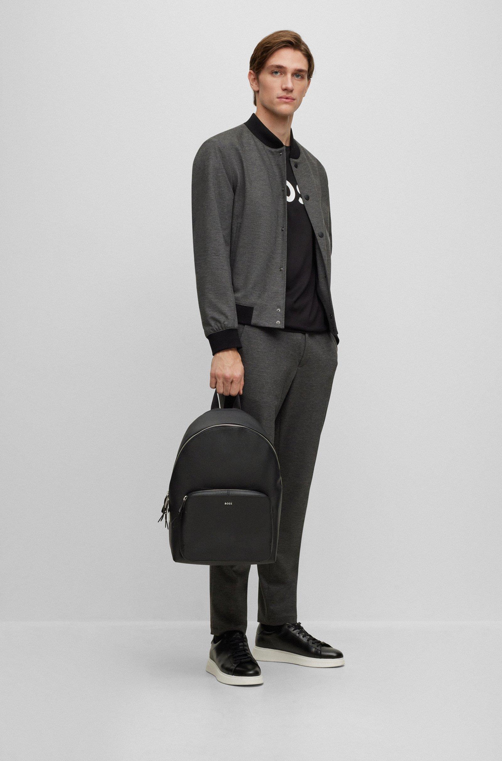 BOSS BOSS Erkek regular fit Kısa Kollu Düz Bisiklet Yaka Siyah T-Shirt 50495742-001