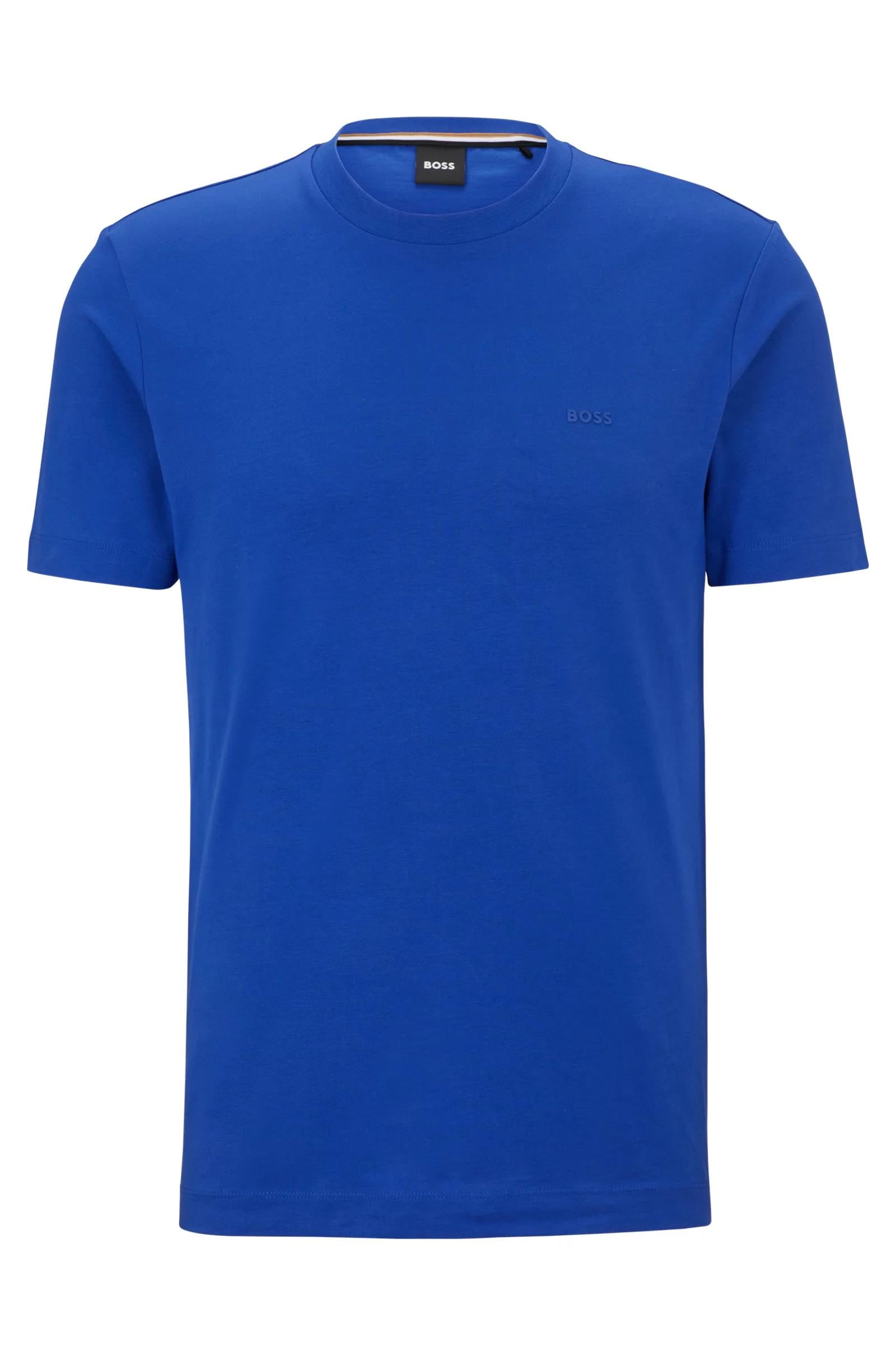 BOSS BOSS Erkek regular fit Kısa Kollu Düz Bisiklet Yaka Mavi1 T-Shirt 50468347-433