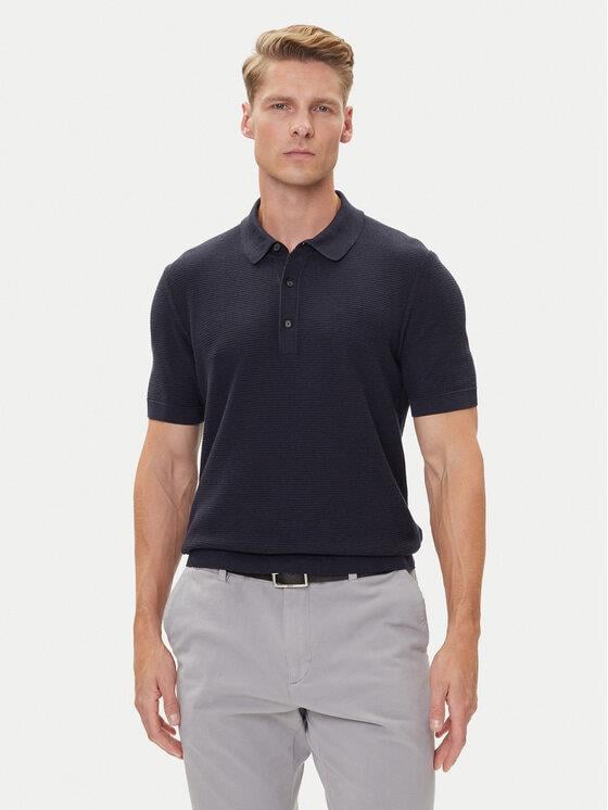BOSS  BOSS Erkek Regular Fit Kısa Kollu Pamuk Karışımlı Örme Lacivert T-Shirt 50543148-404