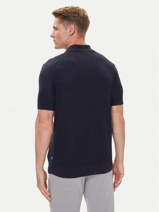 BOSS  BOSS Erkek Regular Fit Kısa Kollu Pamuk Karışımlı Örme Lacivert T-Shirt 50543148-404