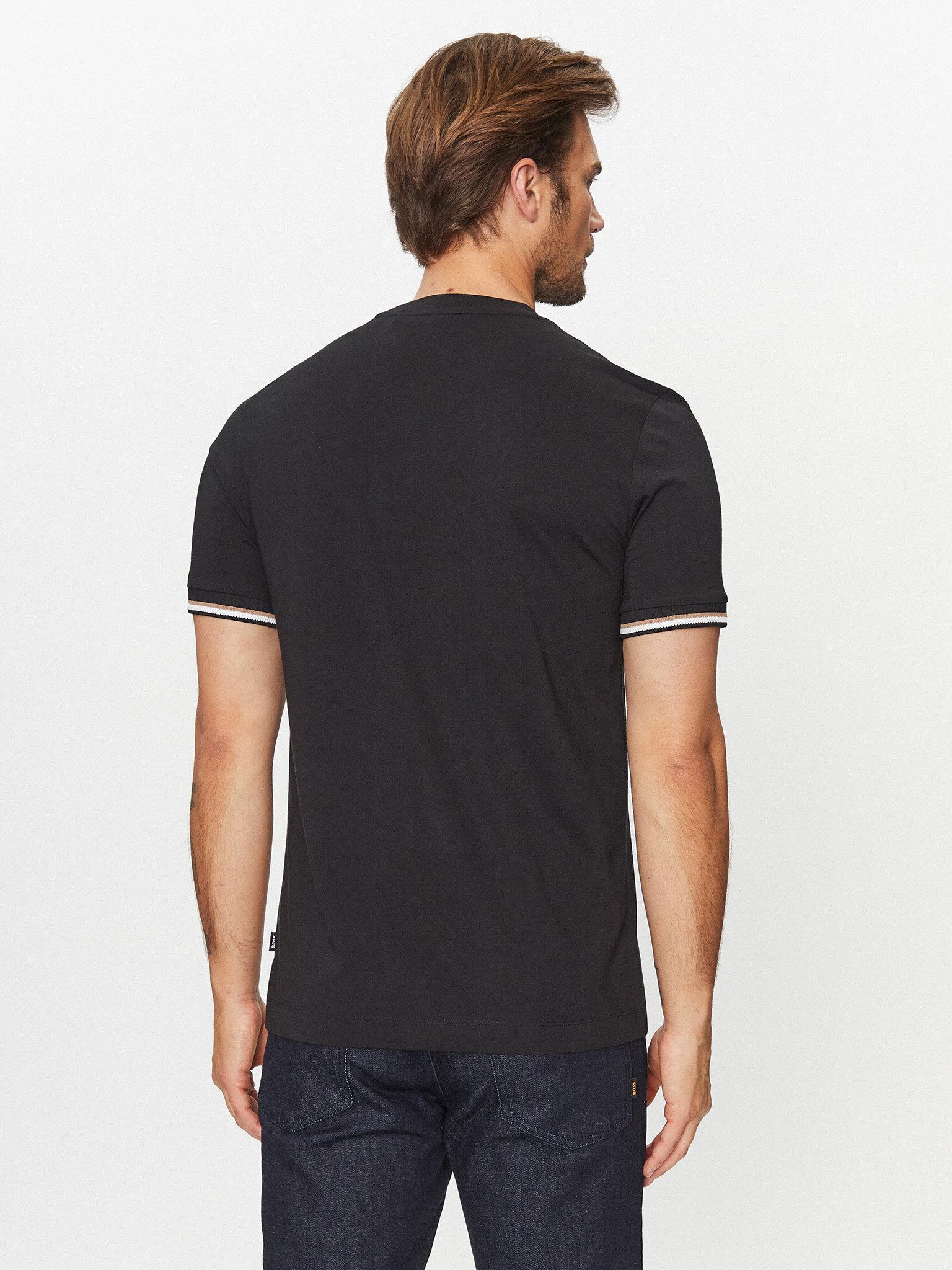 BOSS BOSS Erkek regular fit Kısa Kollu Düz Bisiklet Yaka Siyah T-Shirt 50501097-001