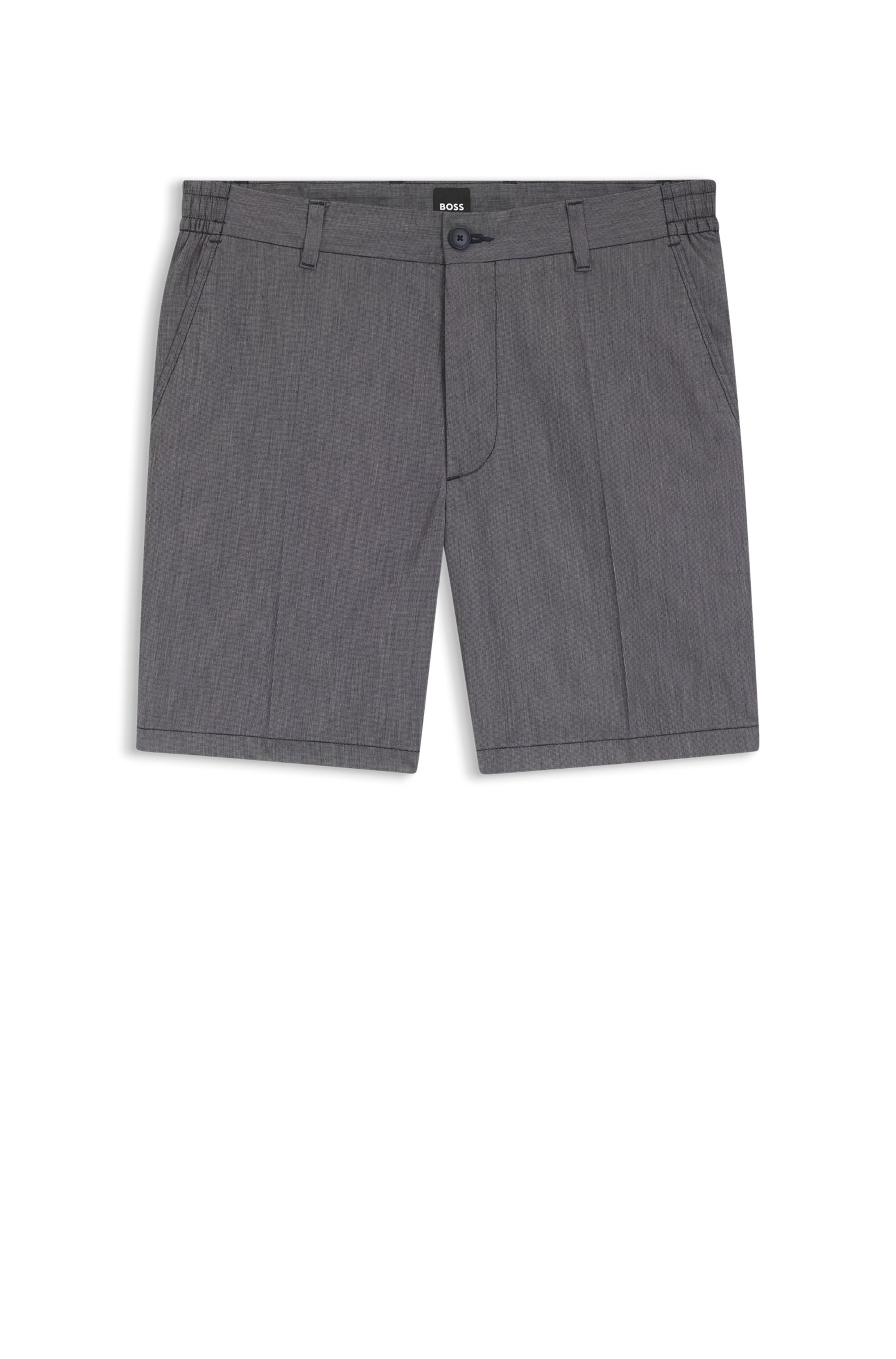 BOSS  BOSS Erkek Regular Fit Normal Bel Pamuklu Lacivert Şort 50557424-404