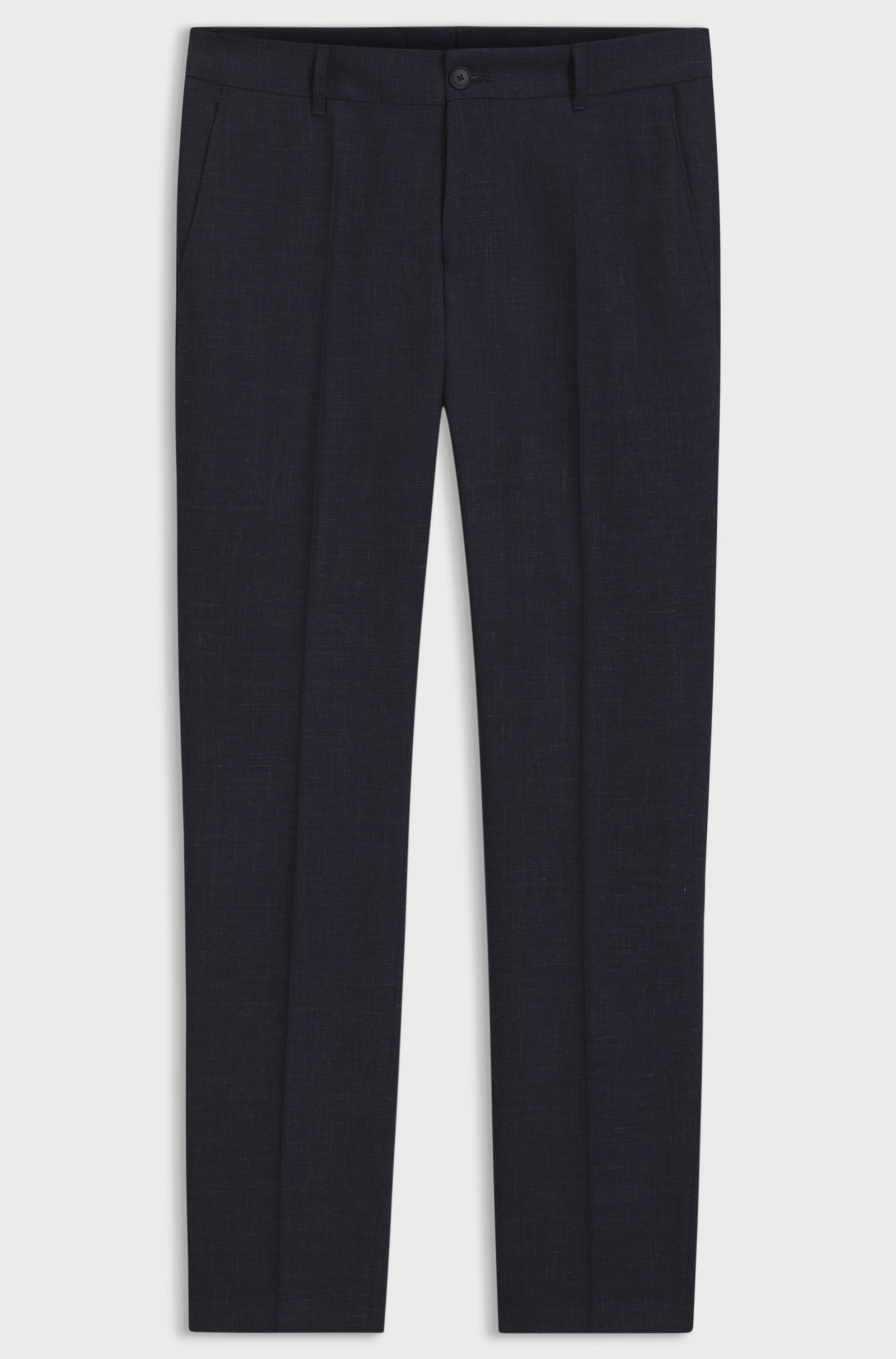 BOSS  BOSS Erkek Regular Fit Normal Bel Düz Paça Lacivert Pantolon 50567526-404