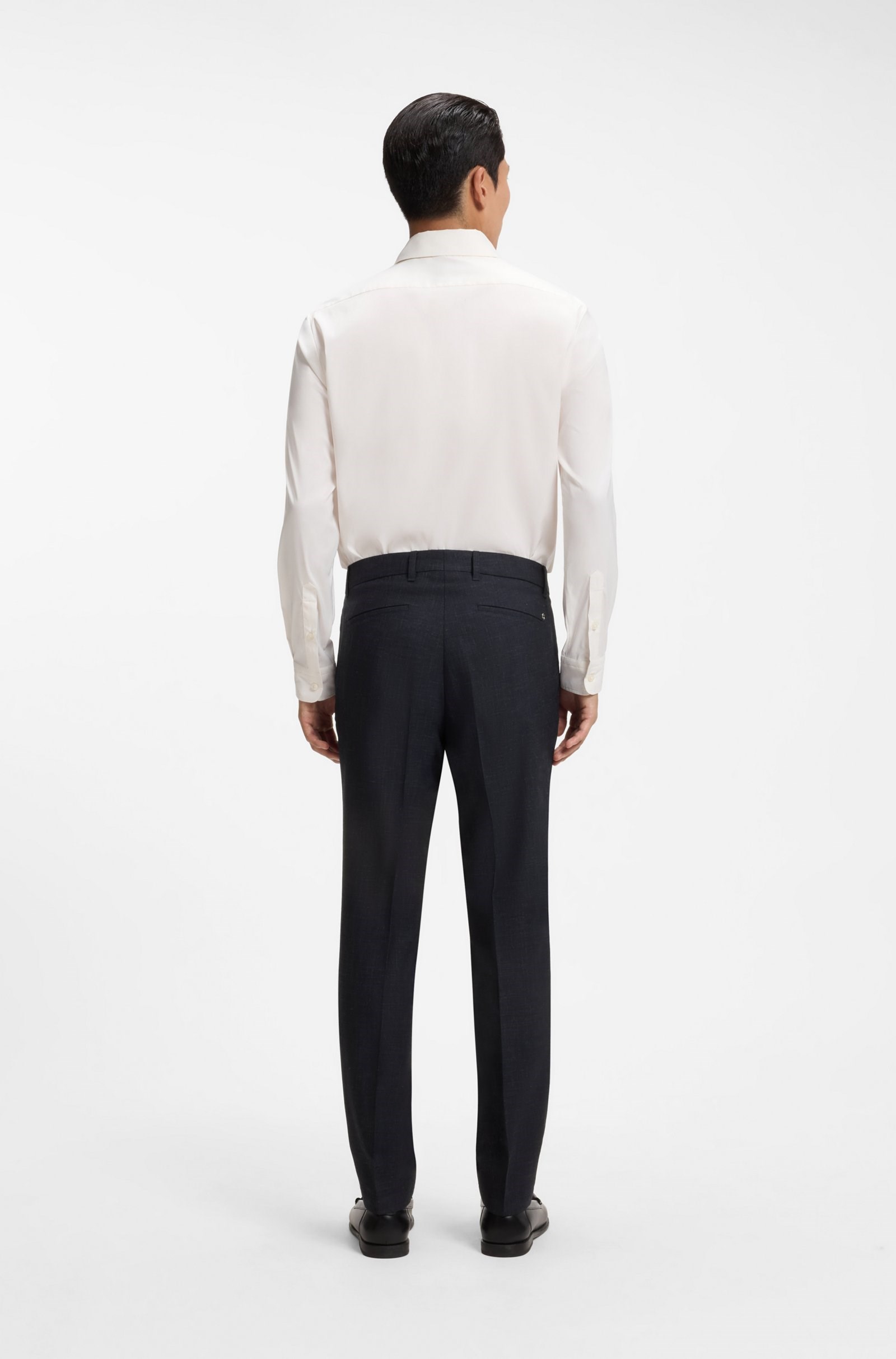 BOSS  BOSS Erkek Regular Fit Normal Bel Düz Paça Lacivert Pantolon 50567526-404
