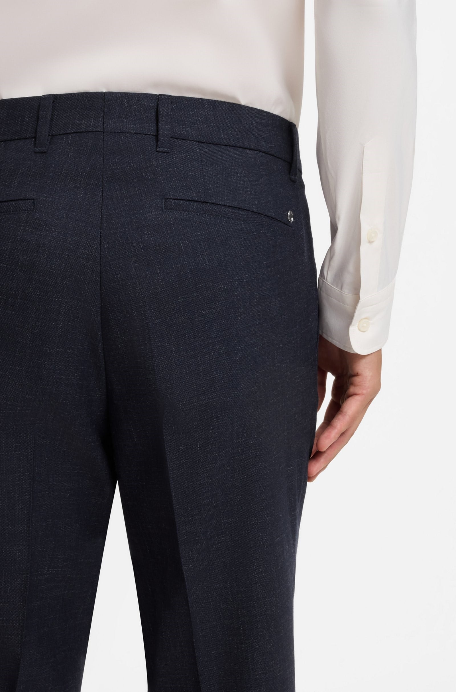 BOSS  BOSS Erkek Regular Fit Normal Bel Düz Paça Lacivert Pantolon 50567526-404